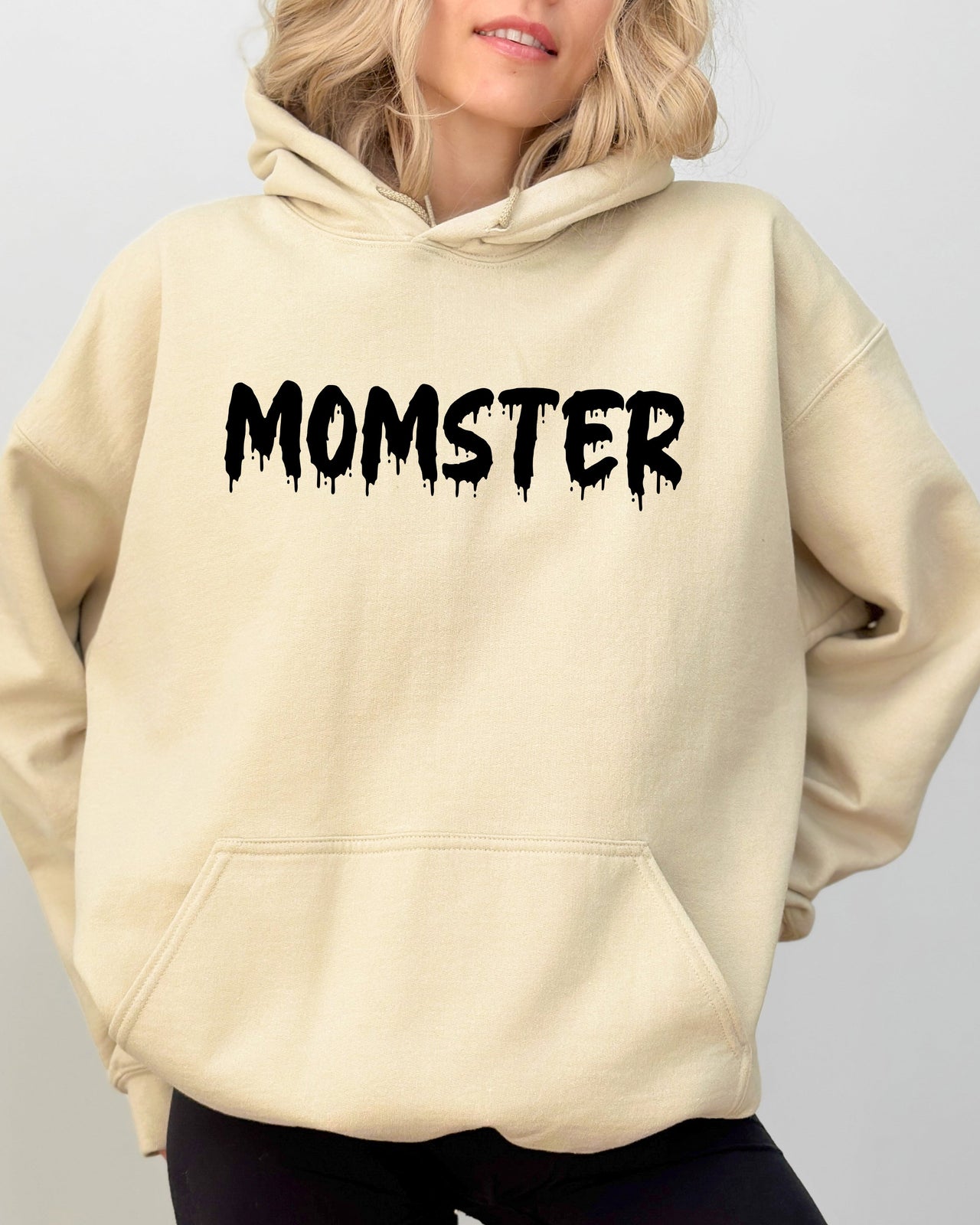 Momster Skeleton Ghost Witch Skull Halloween Meme Costume Graphic Hooded Sweatshirt