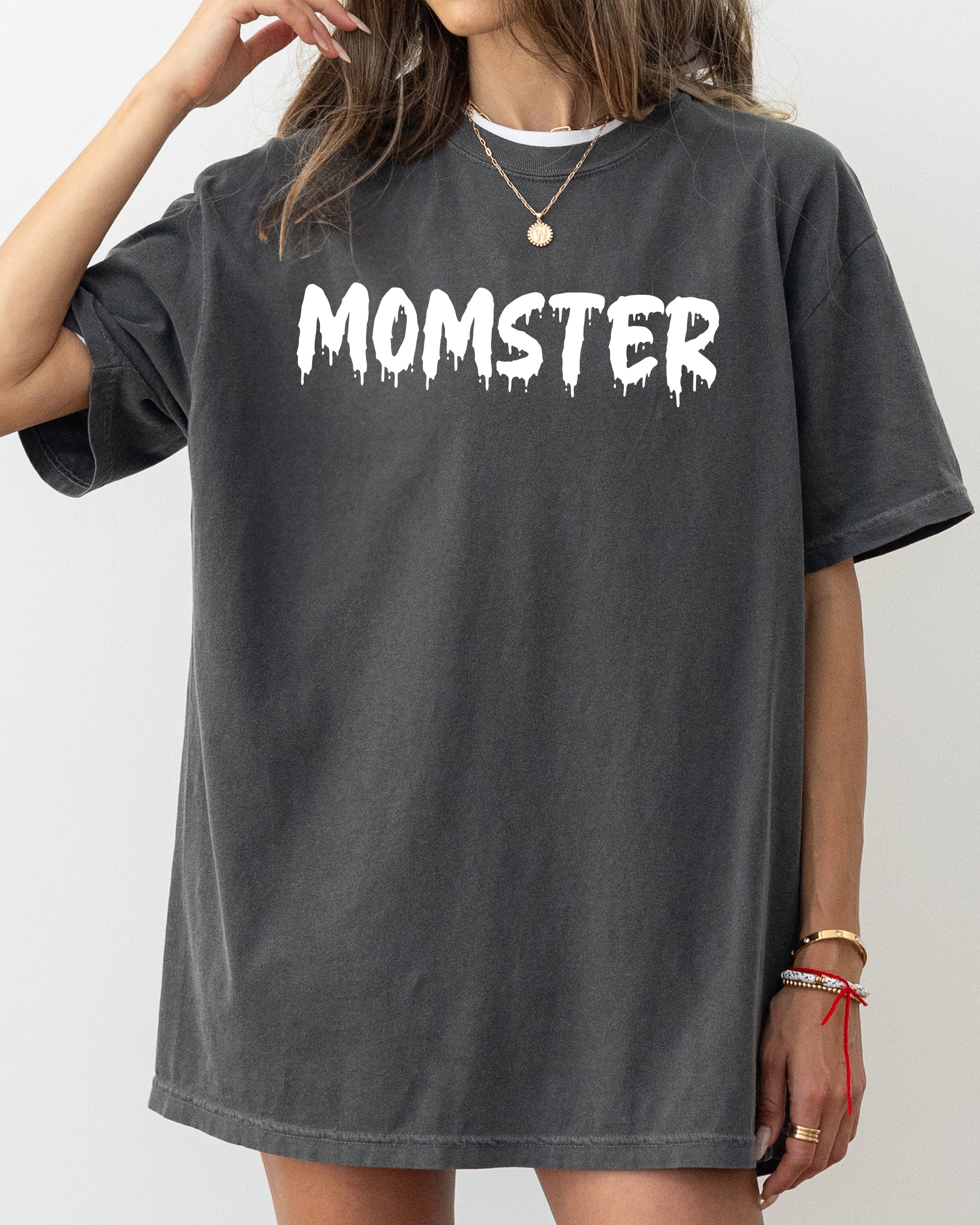 Momster Graphic Skeleton Ghost Witch Skull Meme Halloween Costume Comfort Colors Tee