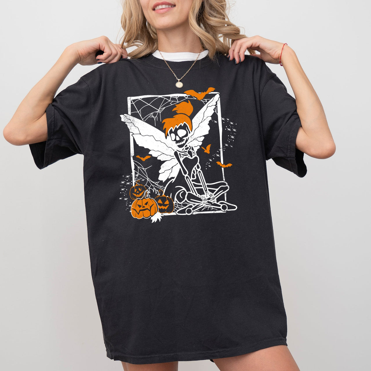 Fairy Skeleton Ghost Skull Spooky Aesthetic Meme Halloween Costume Comfort Colors Tee