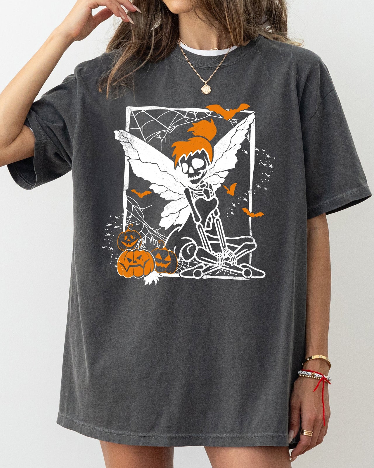 Fairy Skeleton Ghost Skull Spooky Aesthetic Meme Halloween Costume Comfort Colors Tee