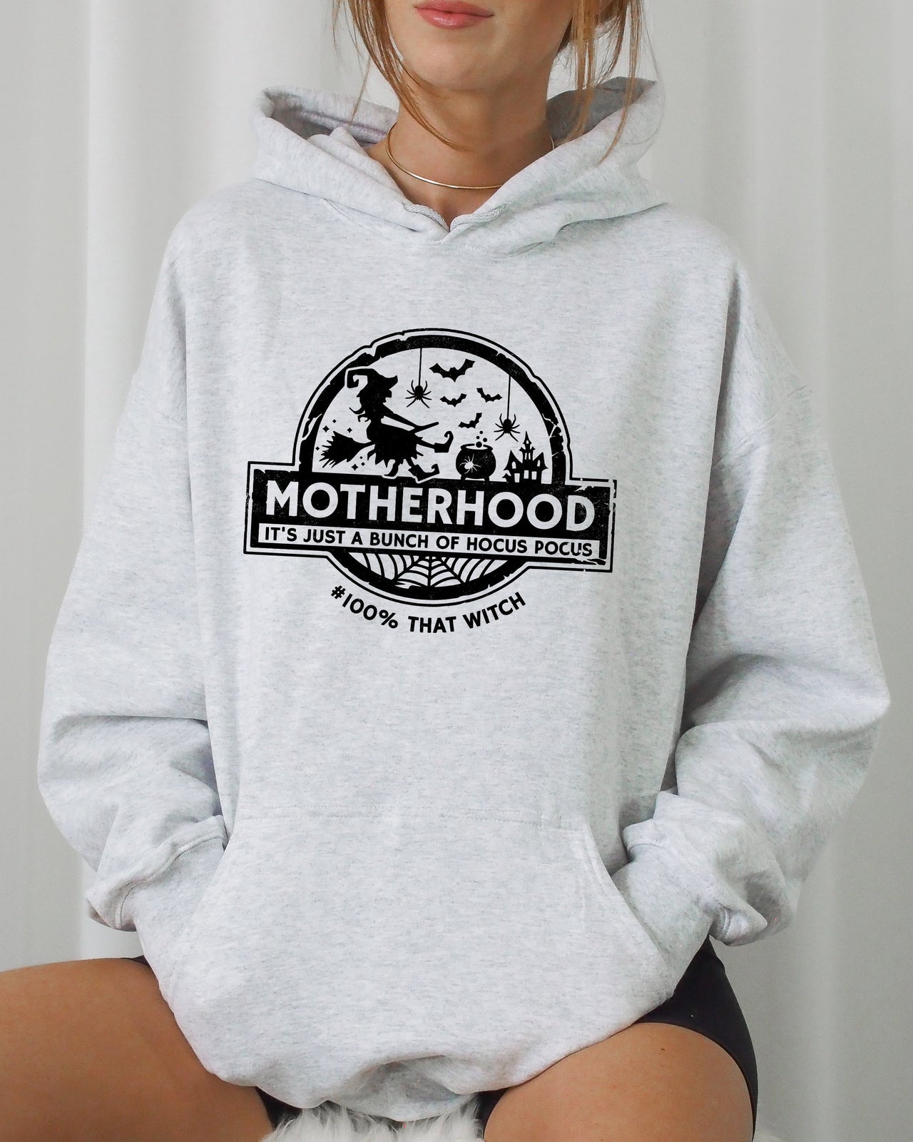 Motherhood Witch Ghost Skull Spooky Aesthetic Meme Halloween Costume Collection Hoodie