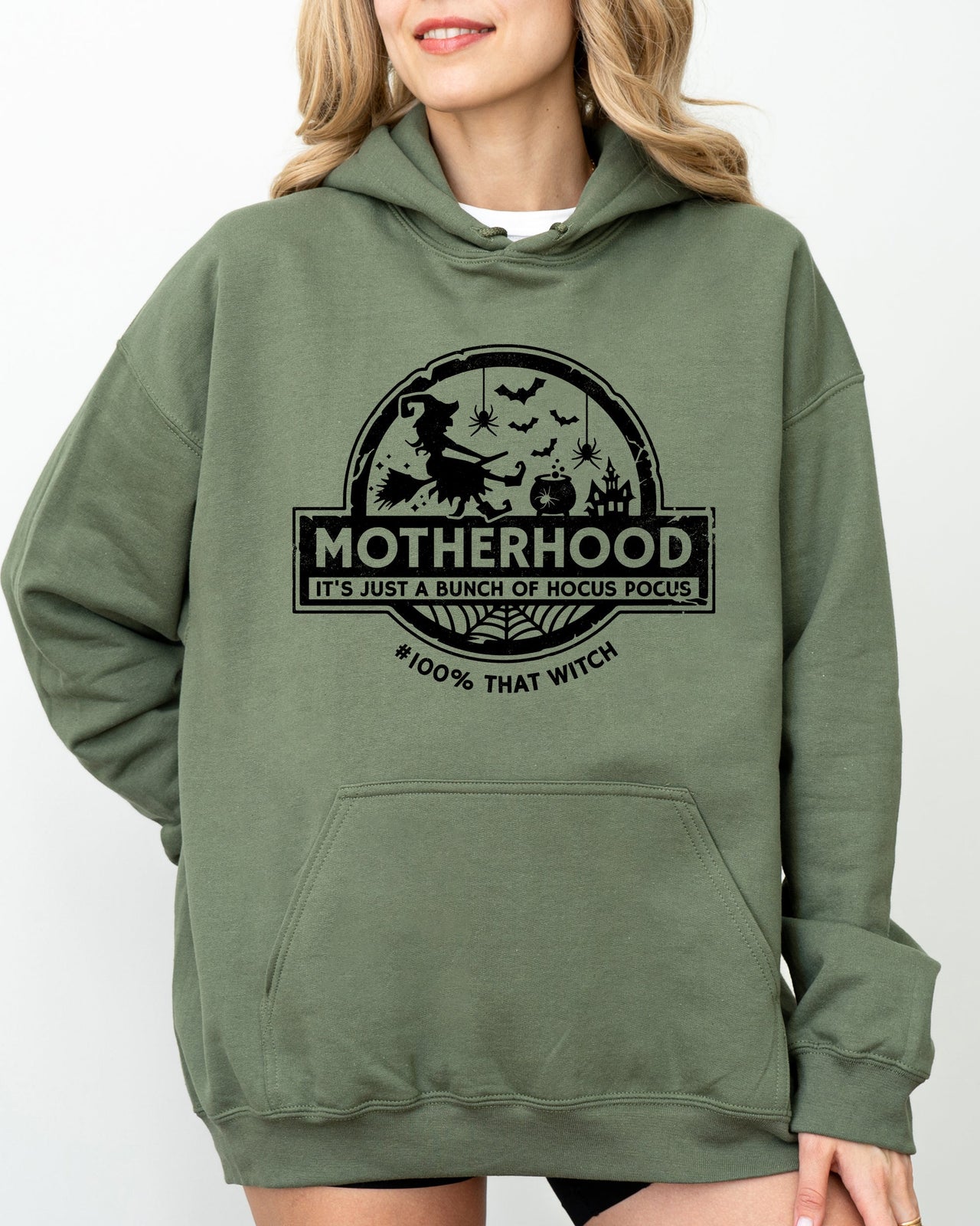 Motherhood Witch Ghost Skull Spooky Aesthetic Meme Halloween Costume Collection Hoodie