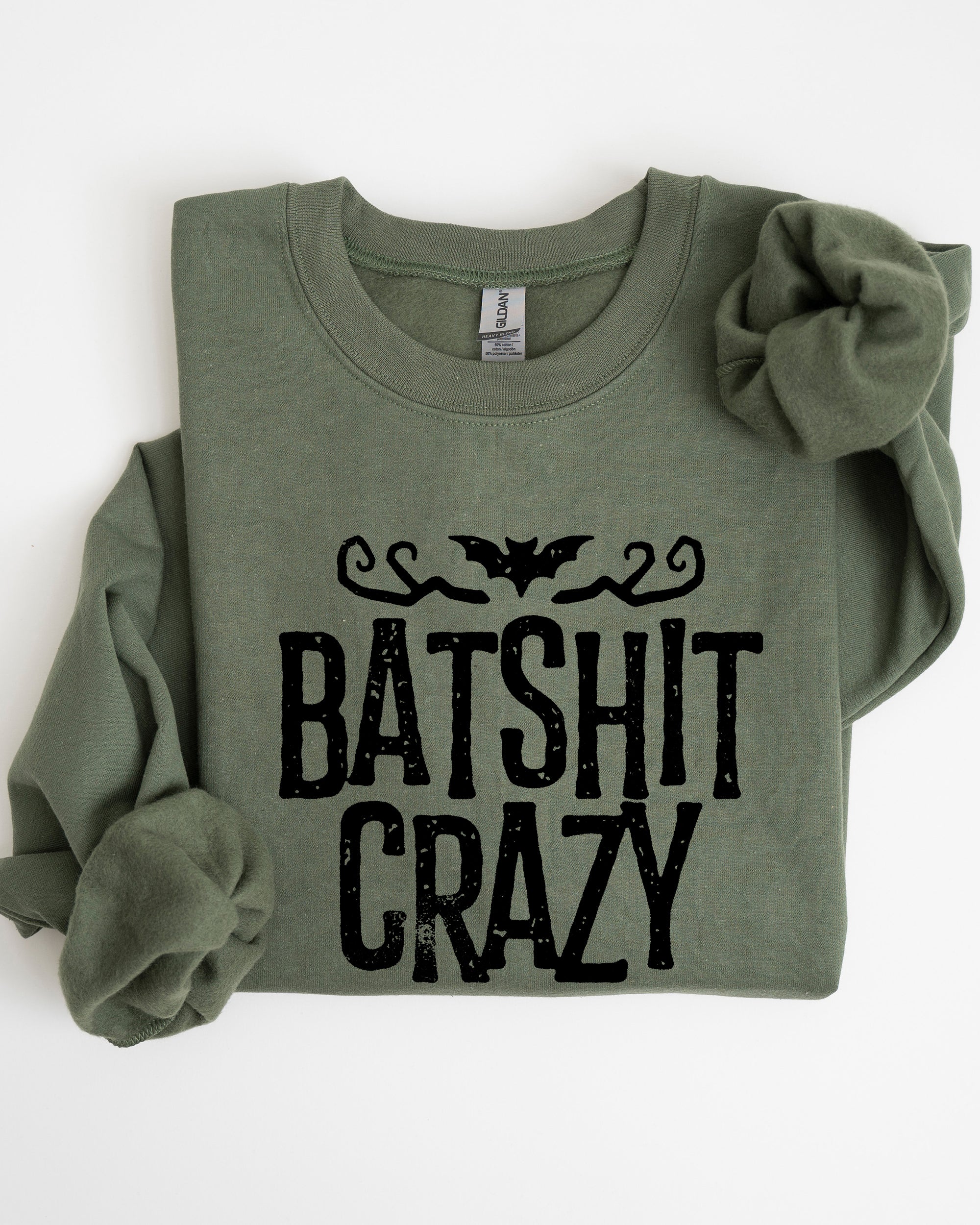 Batshit Crazy Skeletons Ghost Western Witch Skull Aesthetic Meme Halloween Costume Sweatshirt