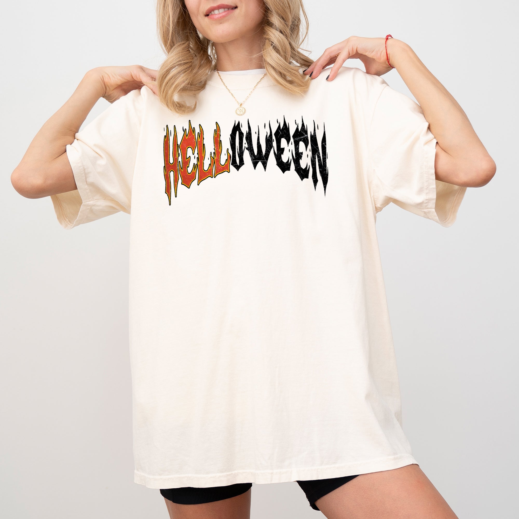 Helloween Skeleton Ghost Western Witch Skull Meme Halloween Costume Comfort Colors Tee