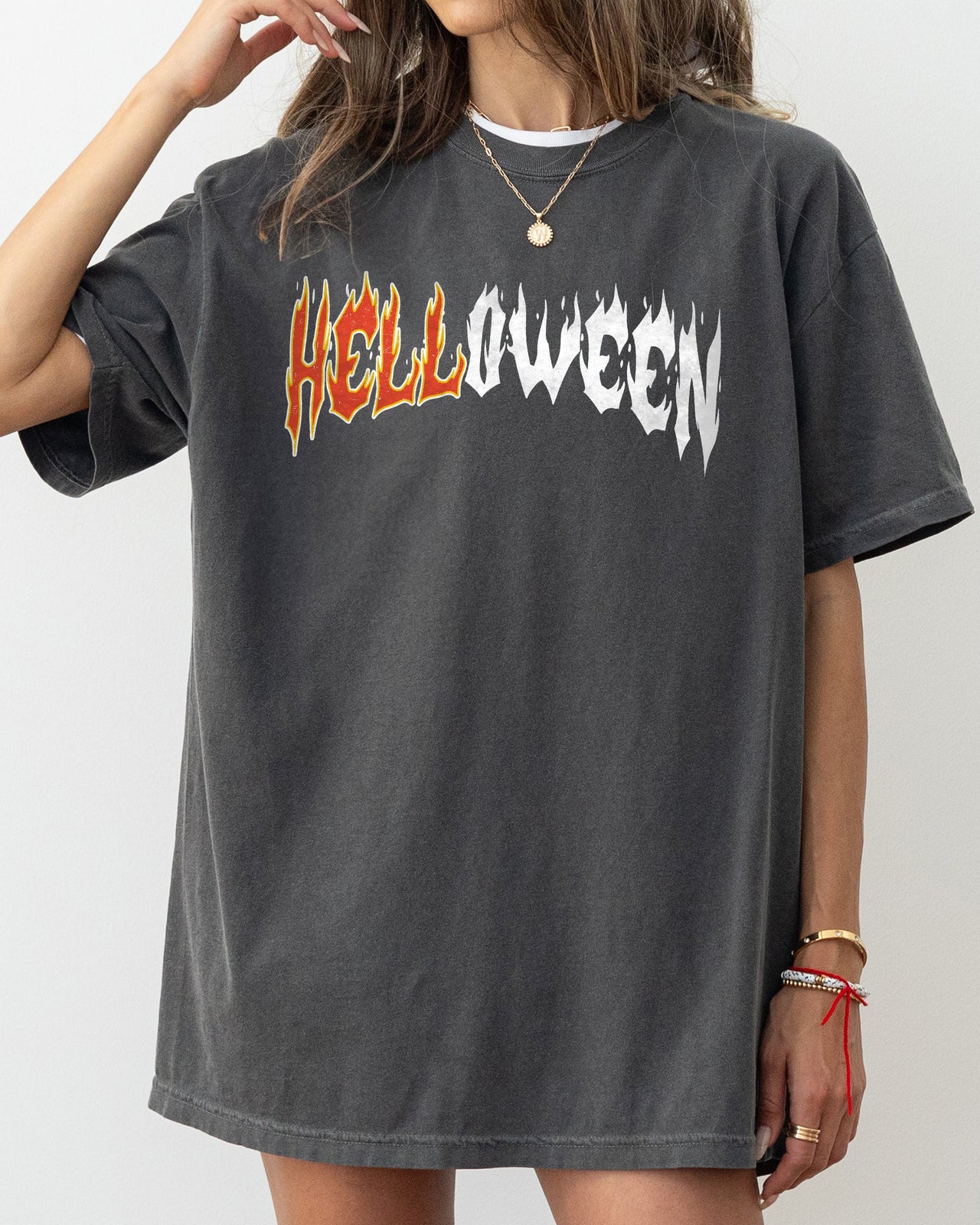 Helloween Skeleton Ghost Western Witch Skull Meme Halloween Costume Comfort Colors Tee