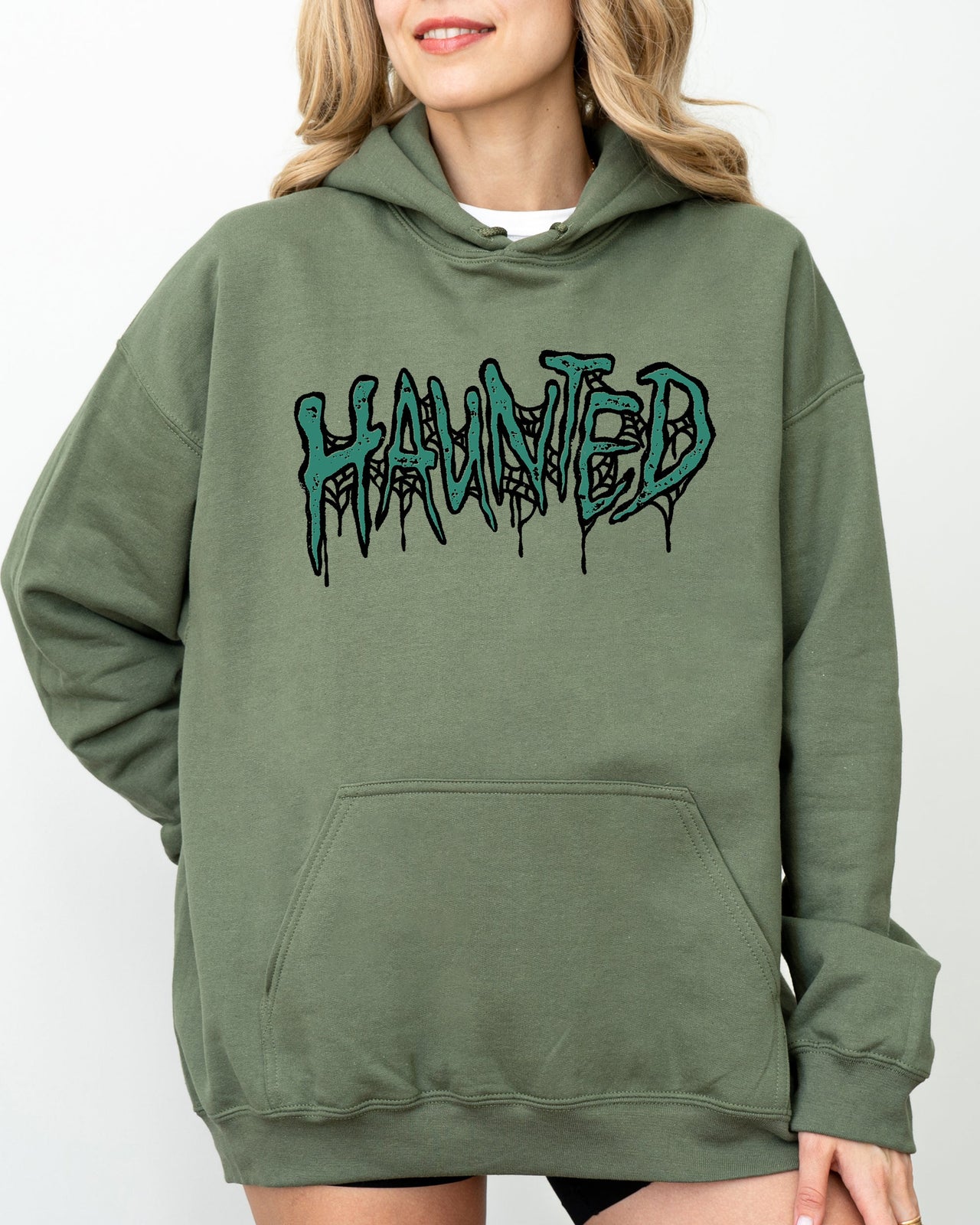 Haunted Skeleton Ghost Western Witch Skull Meme Halloween Costume Nightfall Series Hoodie