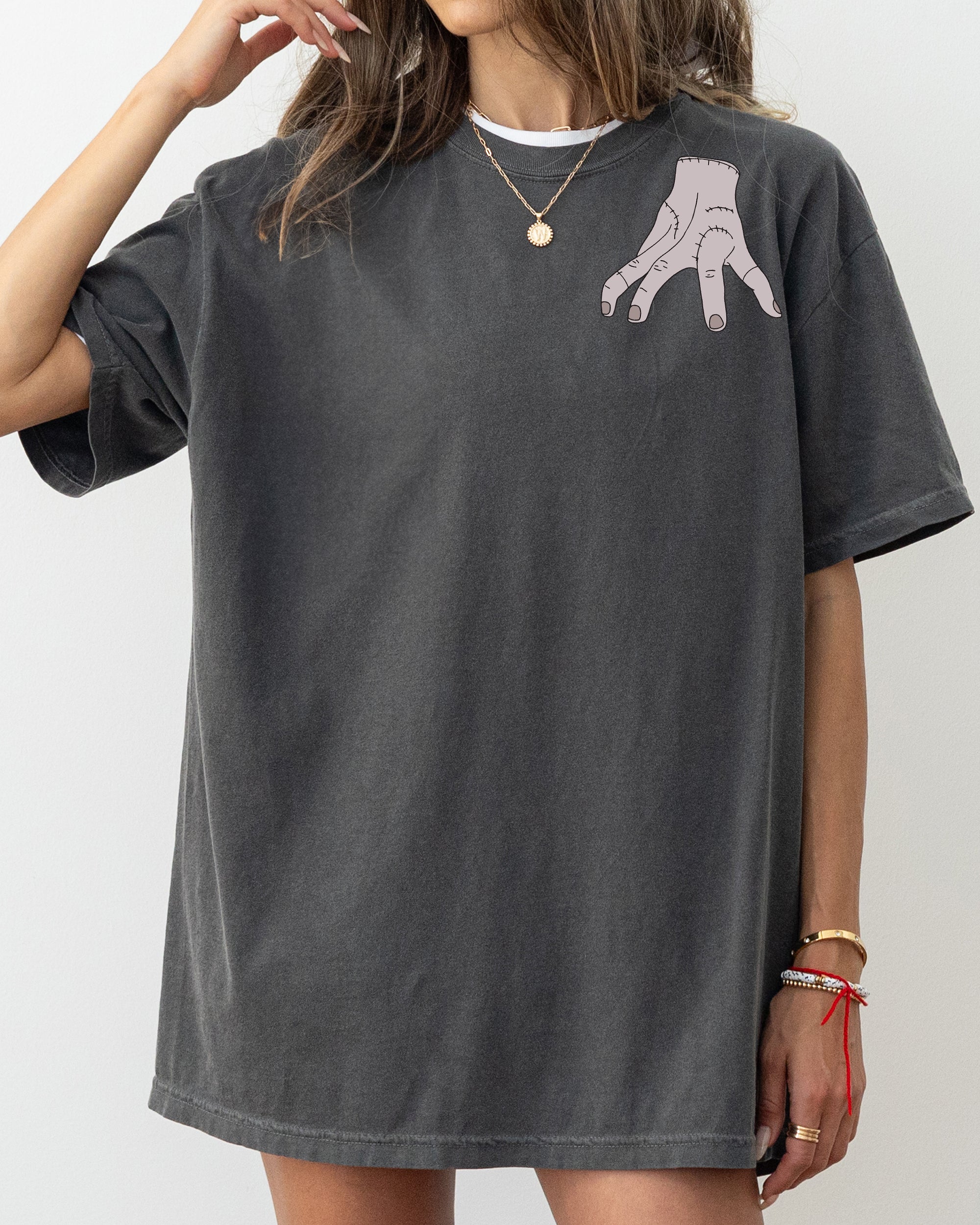 The Addams Hand Neck Skeleton Ghost Spooky Scary Skull Western Witch Aesthetic Meme Halloween Costume Comfort Colors Tee
