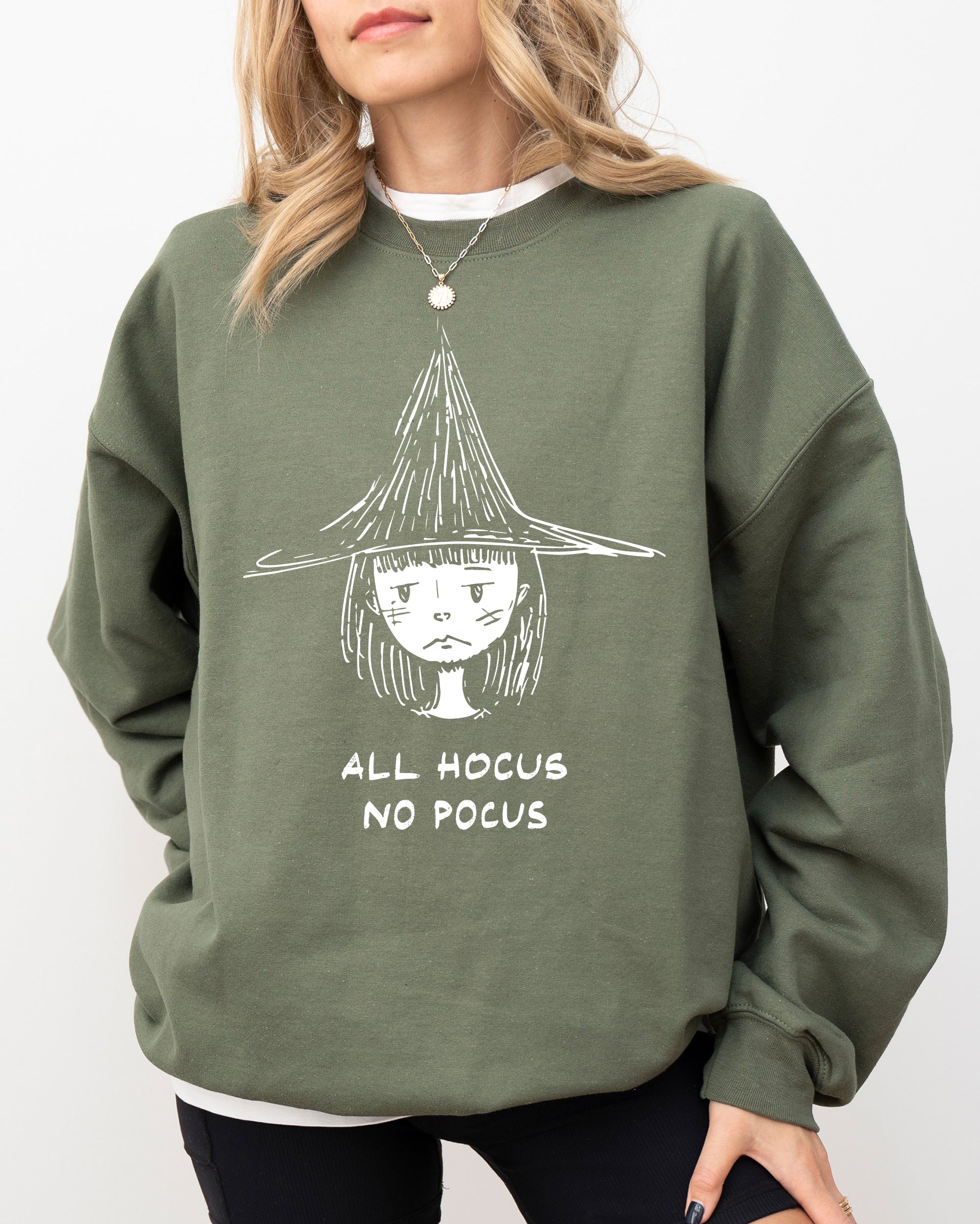 All Hocus No Pocus Witch Skeleton Halloween Spooky Costume Meme Ready Sweatshirt