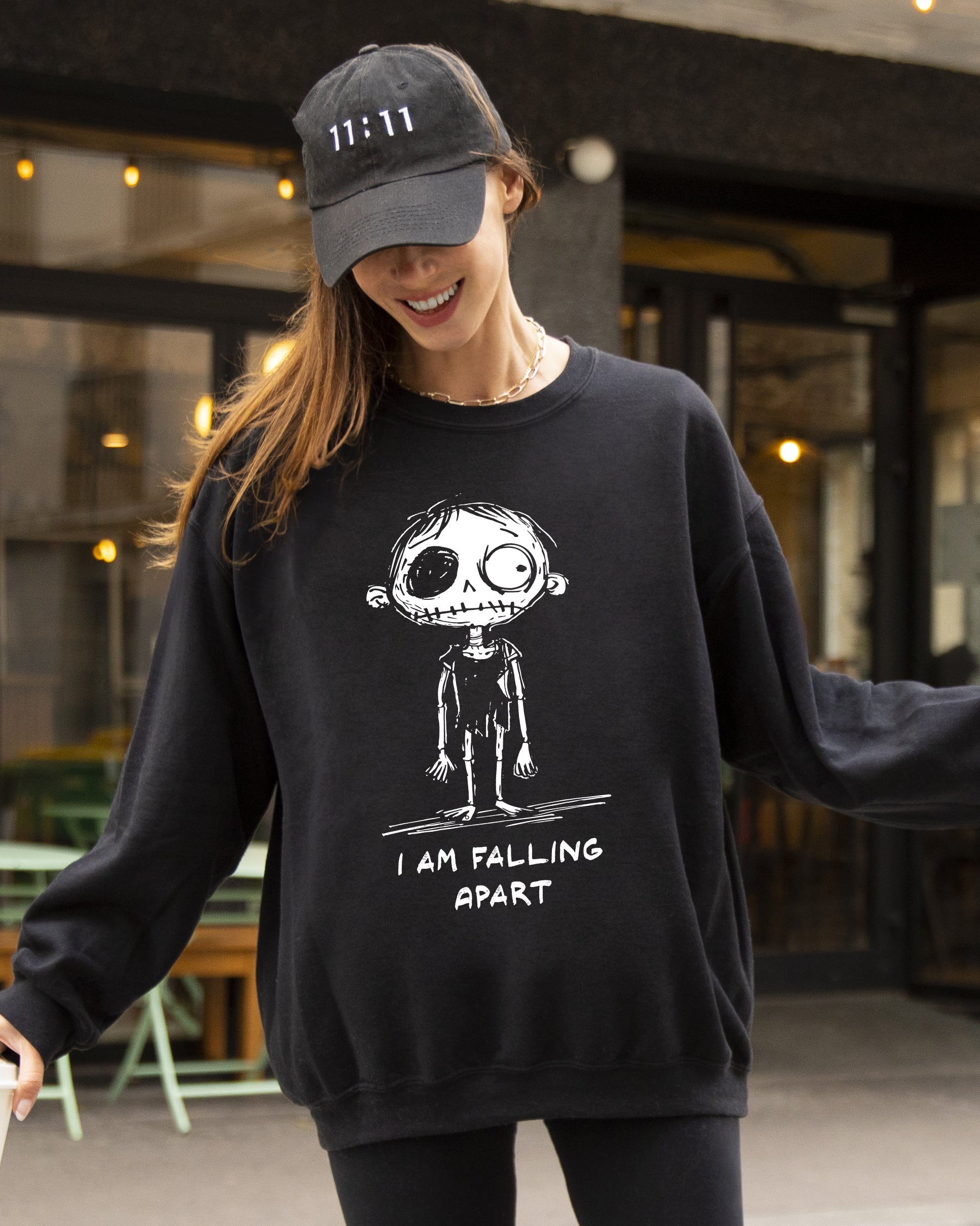 I Am Falling Apart Zombie Witch Spooky Skeleton Costume Mental Health Sweatshirt