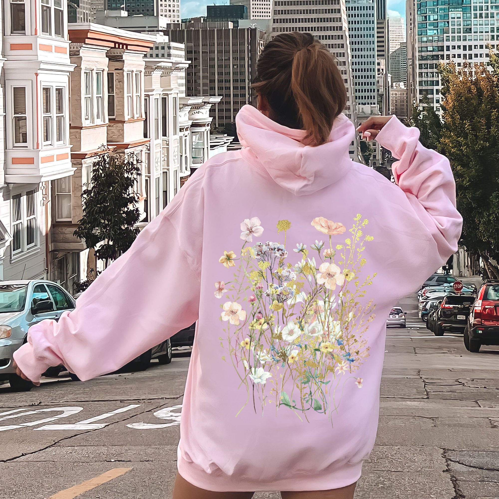 Pressed Flower Bouquet Hoodie