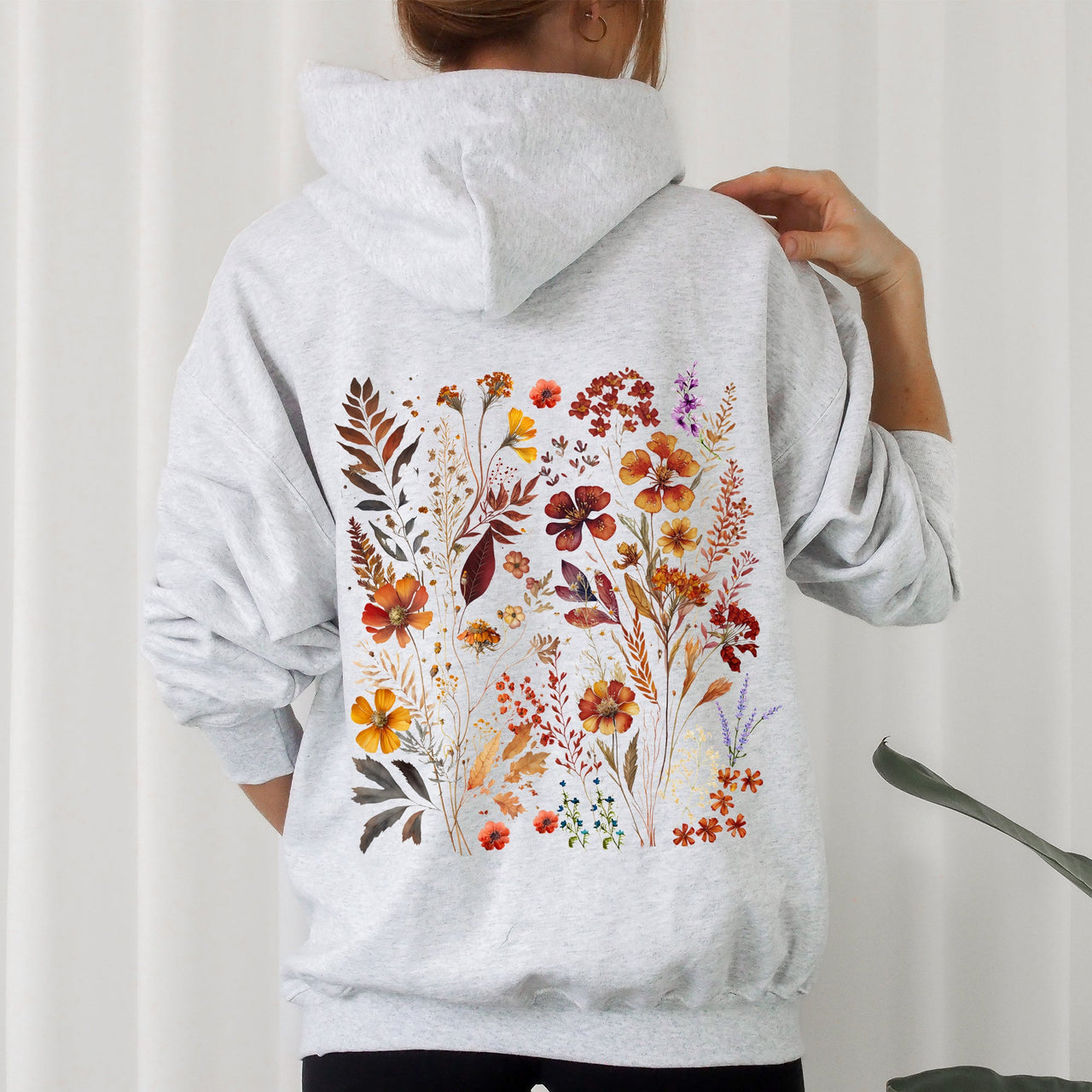 Dried Wildflowers Nature Meadow Floral Leaves Botanical Breeze The Endless Autumn Hoodie