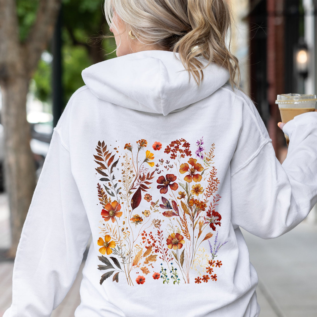 Dried Wildflowers Nature Meadow Floral Leaves Botanical Breeze The Endless Autumn Hoodie