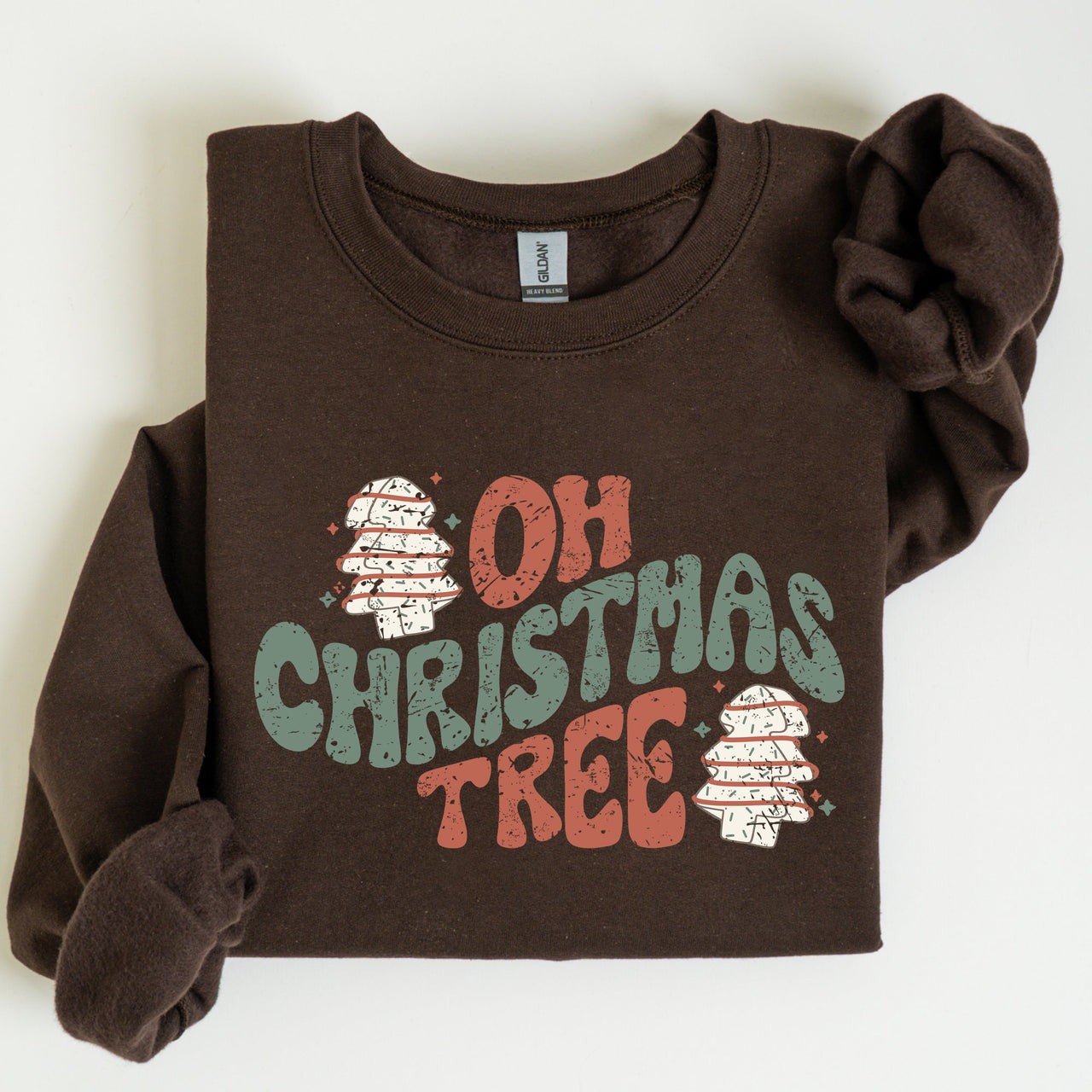 Oh Christmas Tree, Cakes, Snacks, Santa, Xmas, Winter, Festive Holiday Cheer Sweatshirt