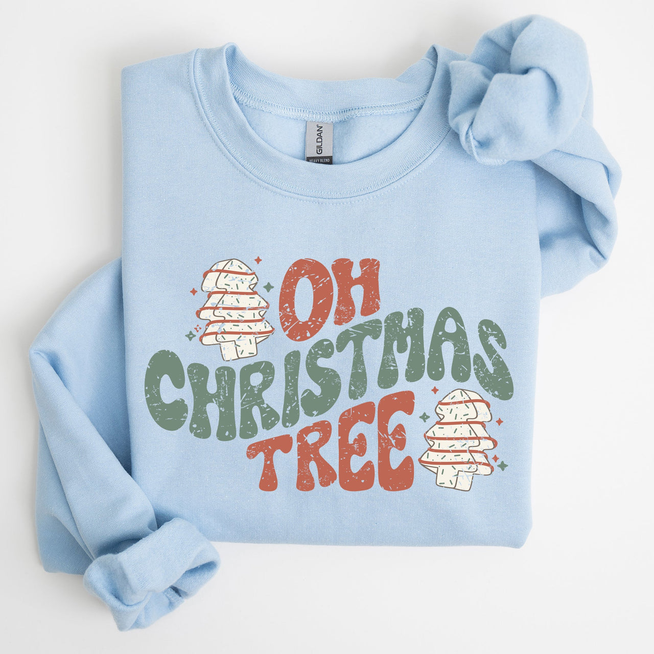 Oh Christmas Tree, Cakes, Snacks, Santa, Xmas, Winter, Festive Holiday Cheer Sweatshirt