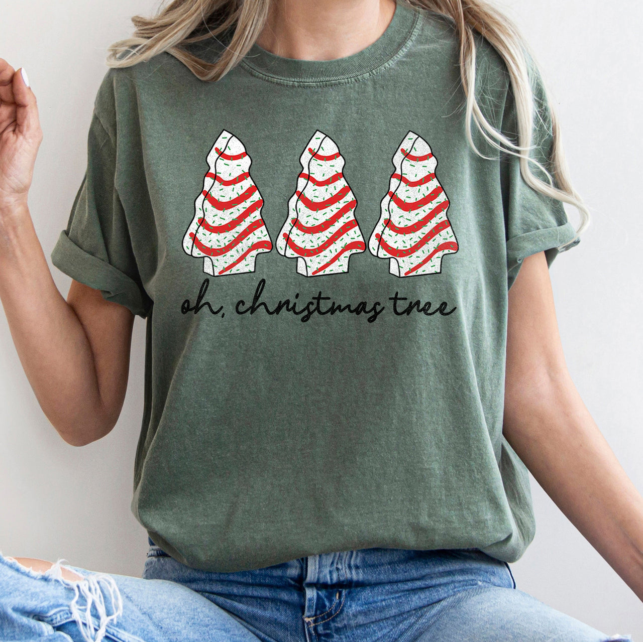 Oh Christmas Tree, Snack, Little Debbie Nostalgic Holiday Treats Comfort Colors Tee