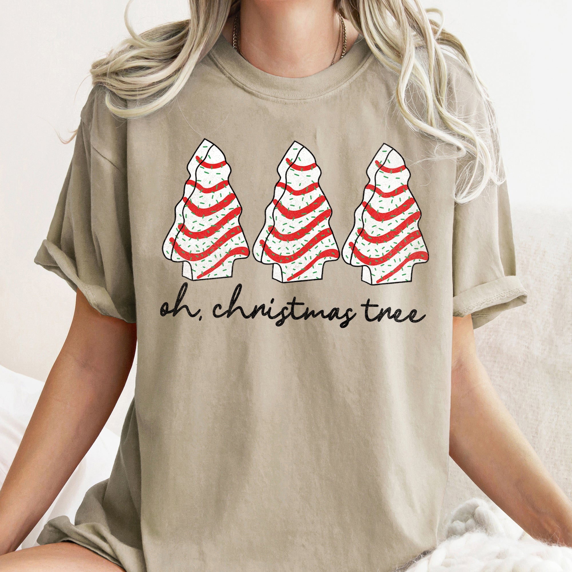 Oh Christmas Tree, Snack, Little Debbie Nostalgic Holiday Treats Comfort Colors Tee
