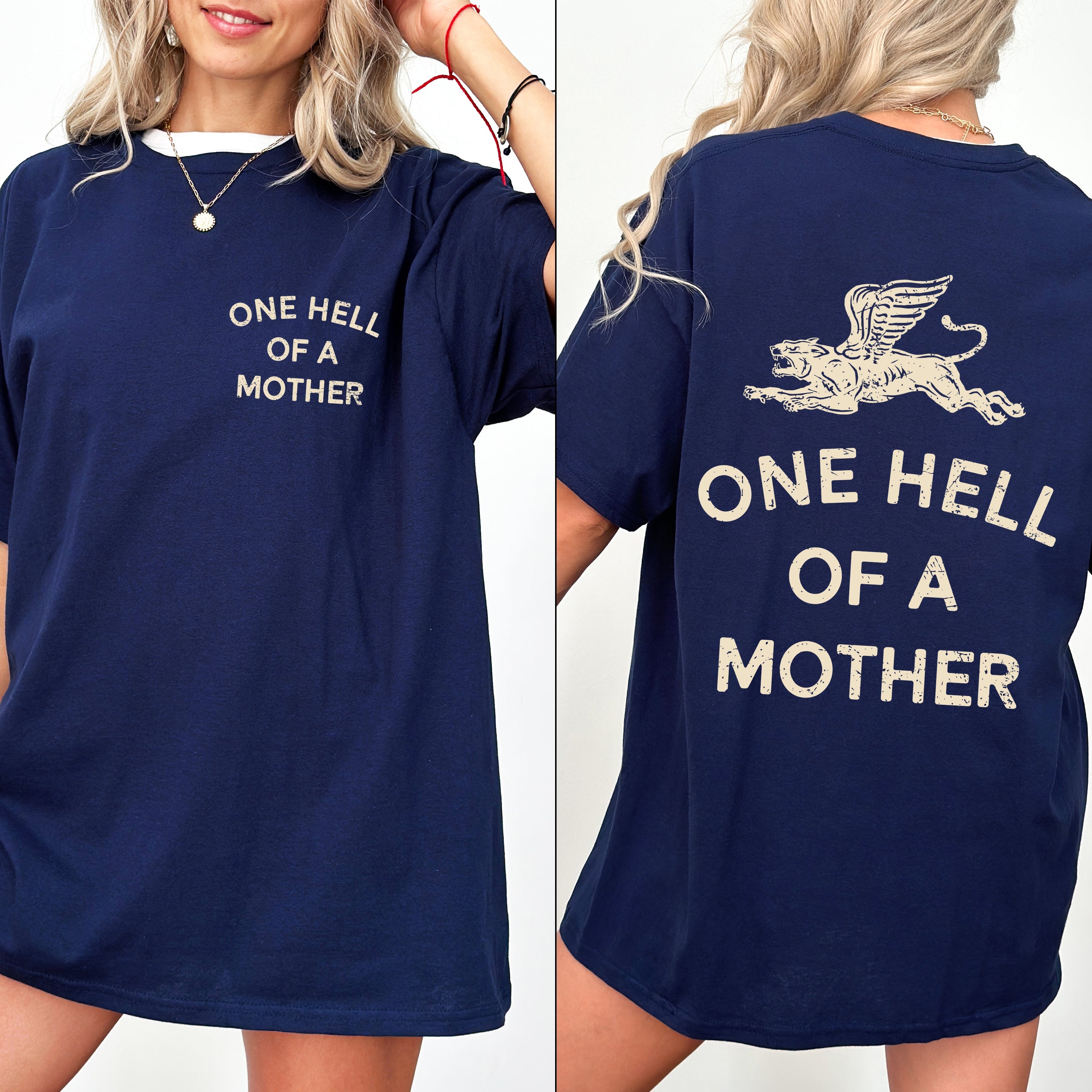 One Hell Of A Mother Tattoo Design Celebrating The Marvelous Messy Beautiful Mom Life Every Day Comfort Colors Tee