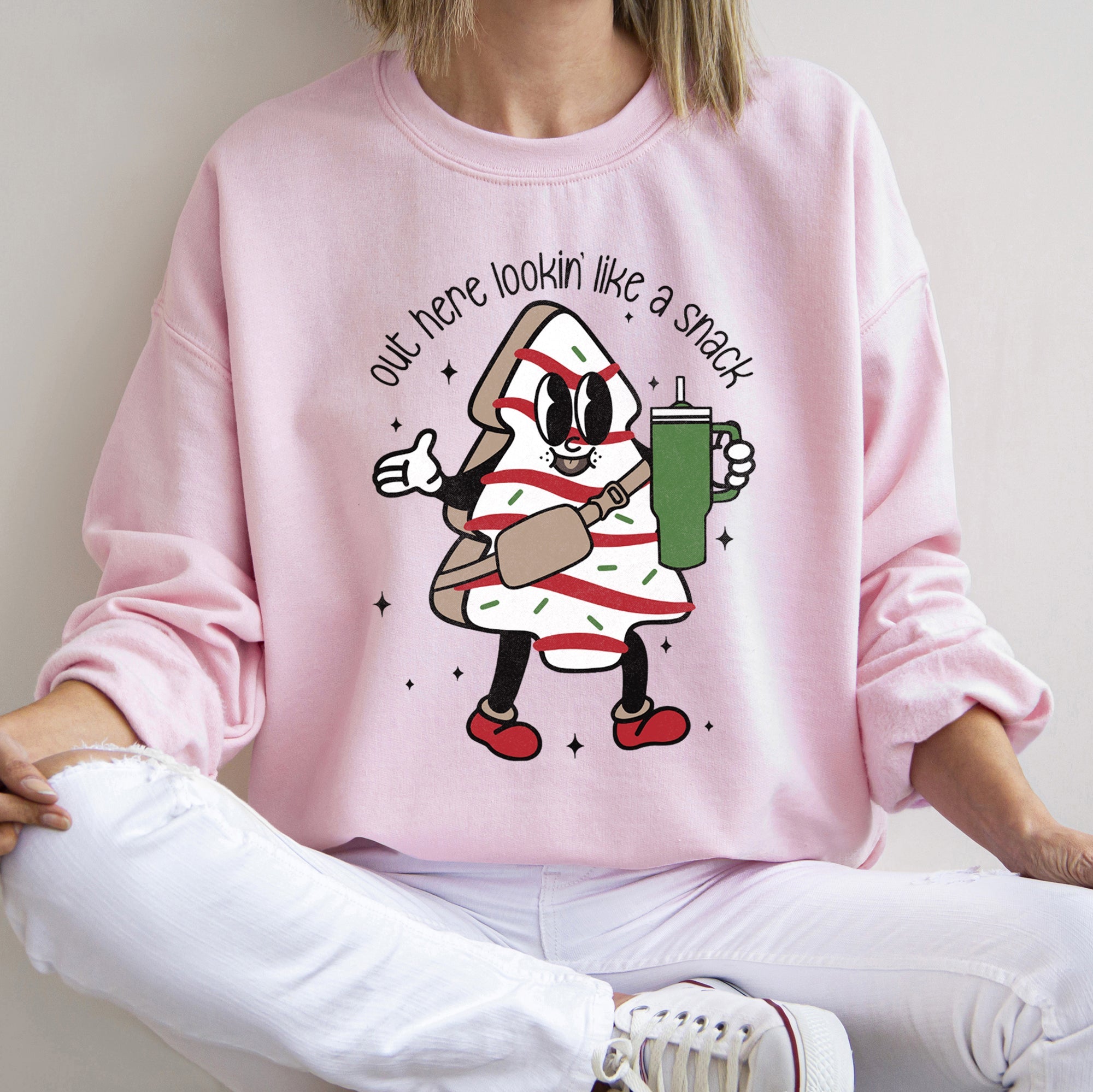Out Here Looking Like A Snack Christmas Edition Ultra Cozy Warm Festive Holiday Seasonal Premium Sweatshirt