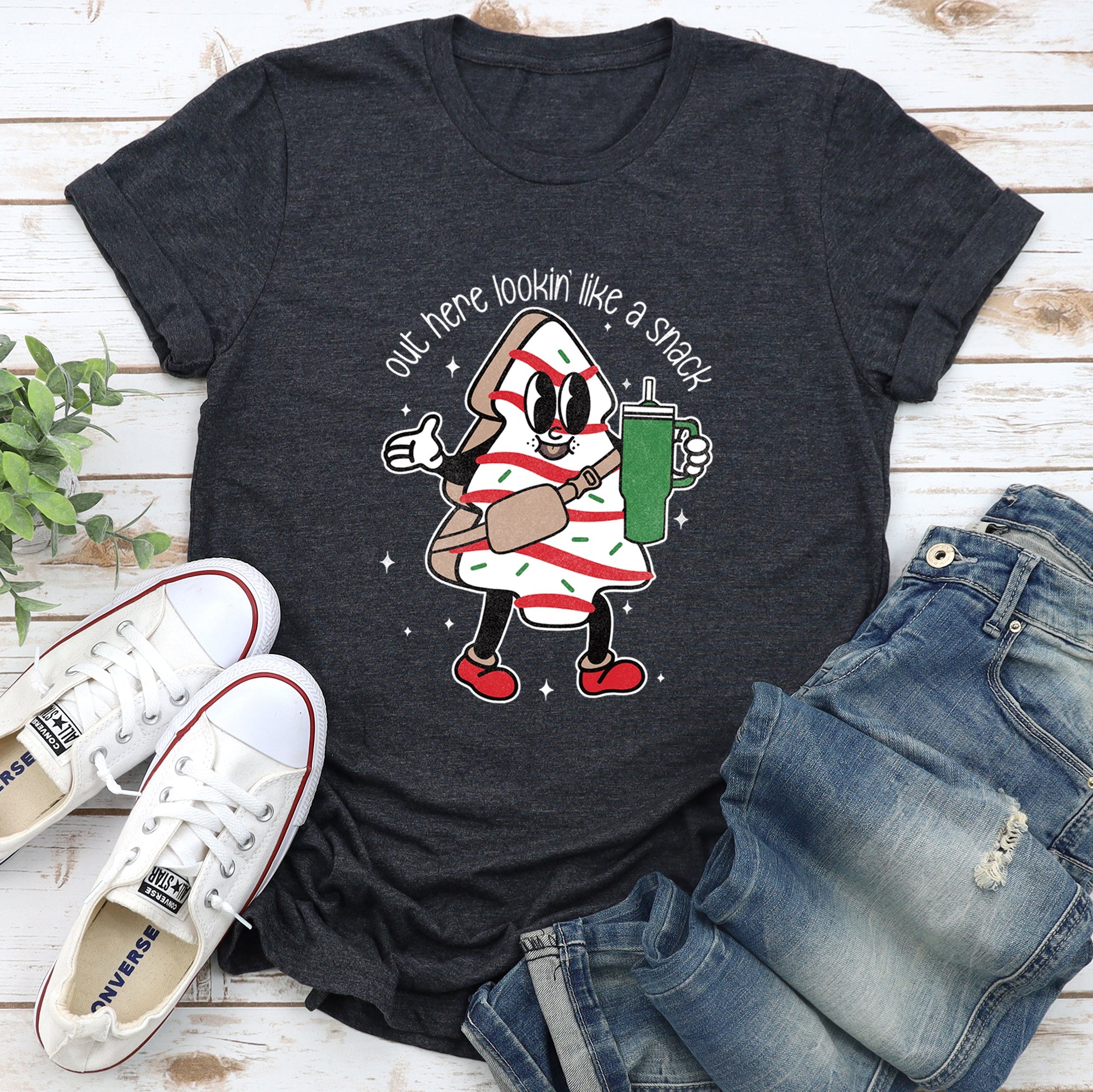 Out Here Looking Like A Snack Christmas Tree Little Debbie Bougie Limited Edition Graphic Tee