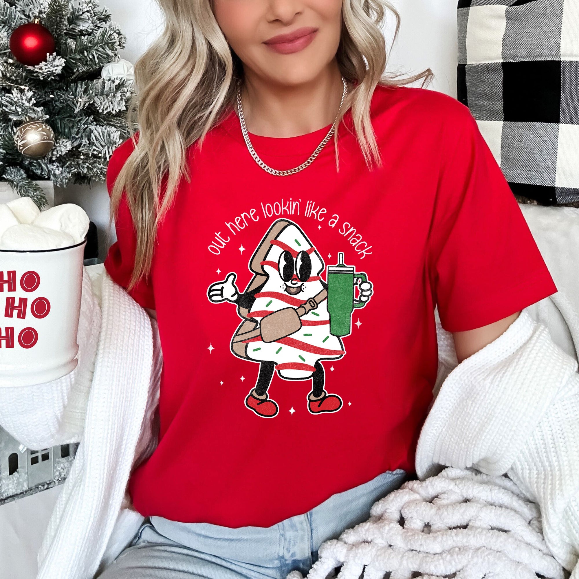 Out Here Looking Like A Snack Christmas Tree Little Debbie Bougie Limited Edition Graphic Tee