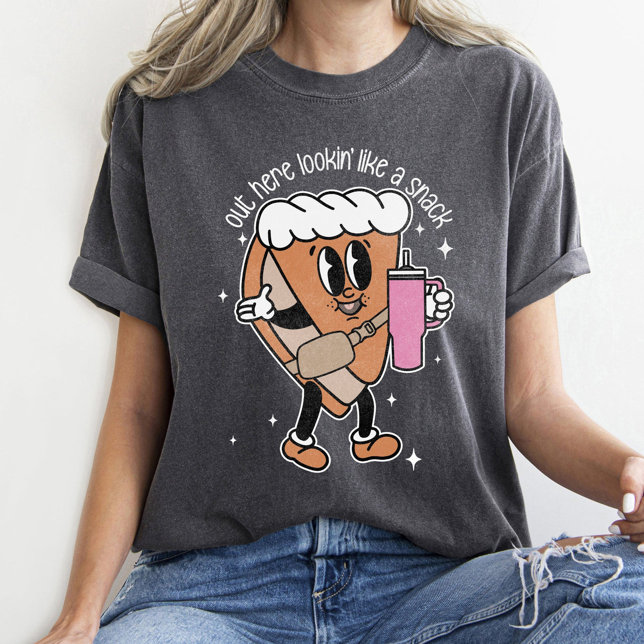 Out Here Looking Like A Snack, Pumpkin Pie Thanksgiving Bougie Little Debbie Edition Comfort Colors Tee