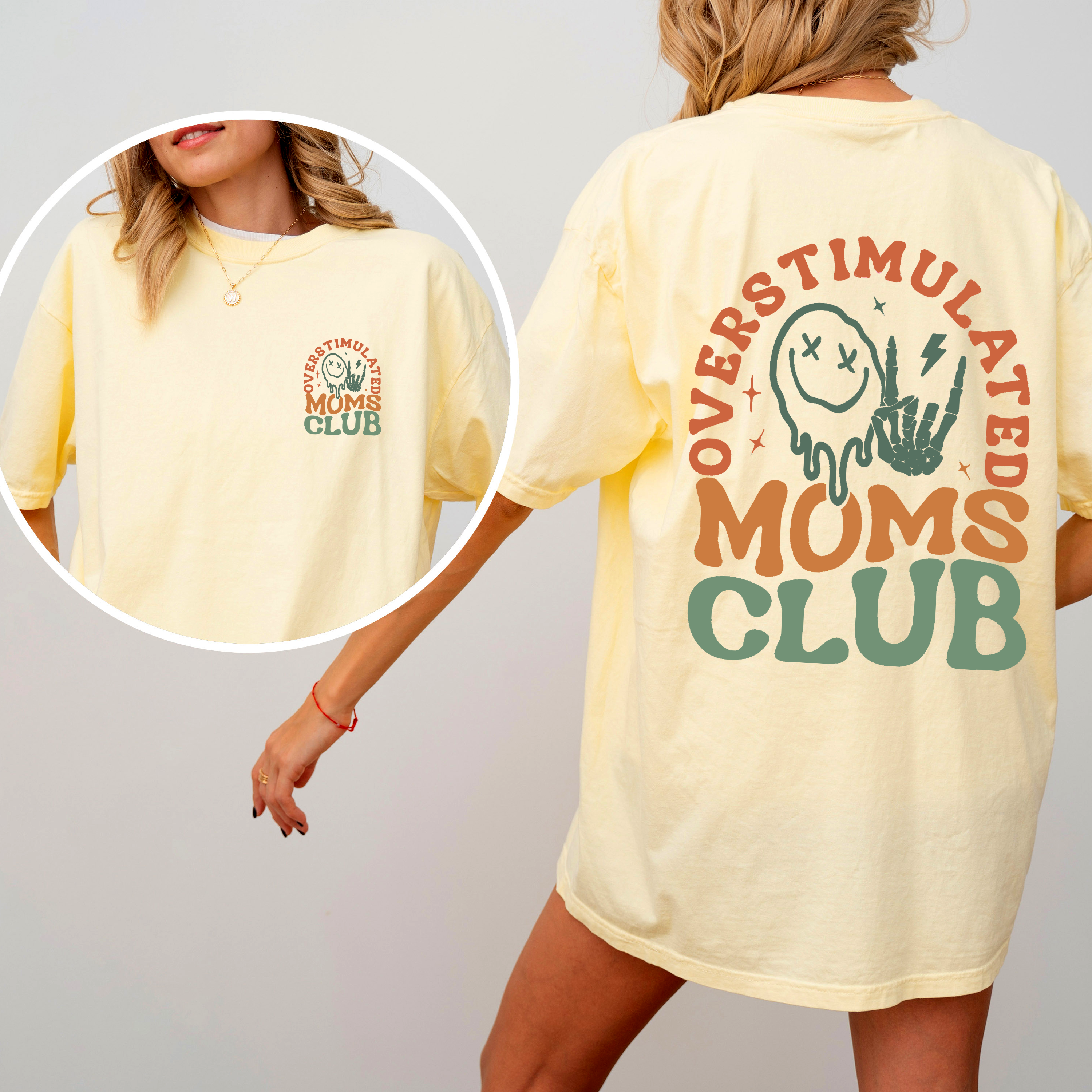 Overstimulated Mom's Club Official Collection Limited Edition Comfort Colors Tee