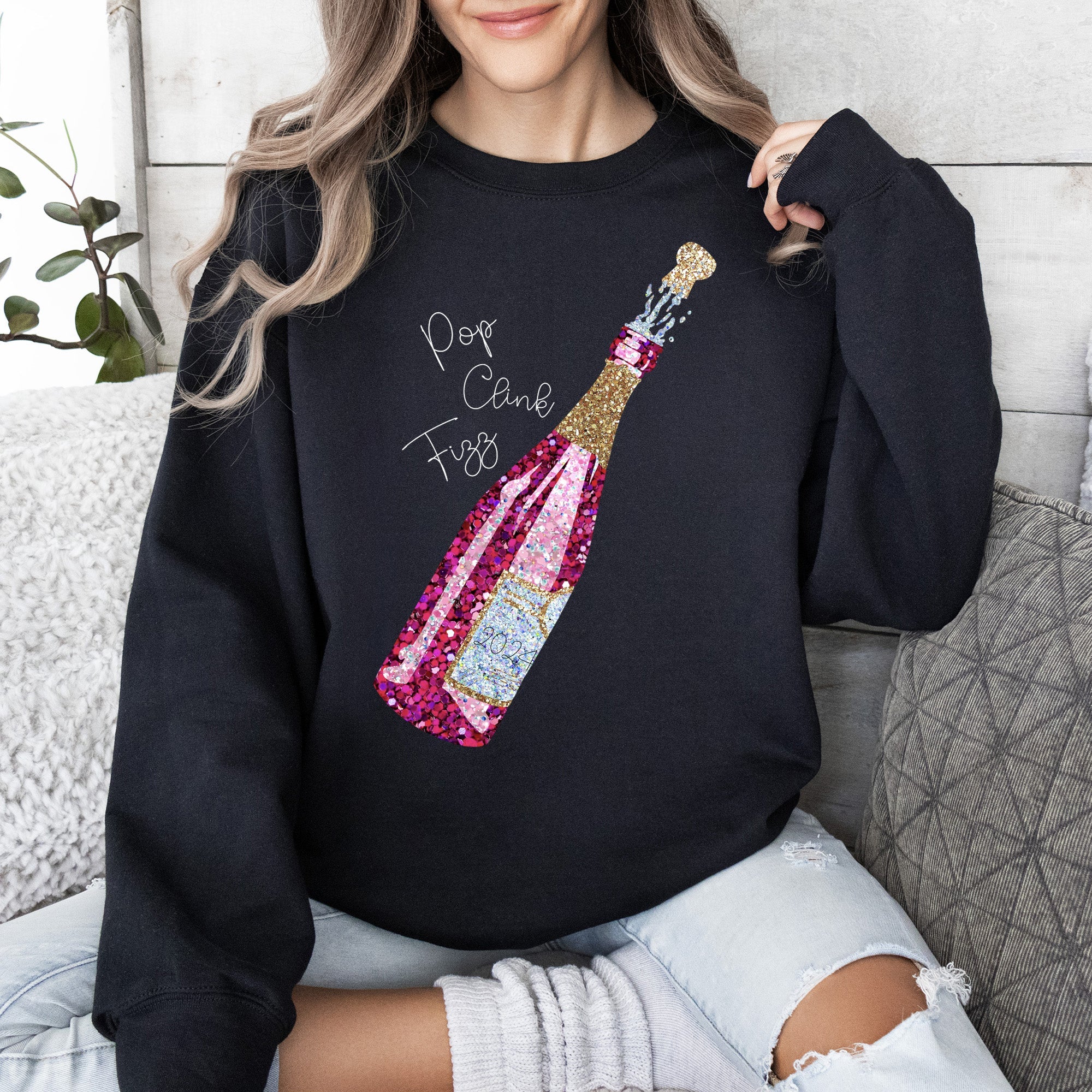 New Year's Champagne 2024 Party Celebration Edition Limited Exclusive Sweatshirt
