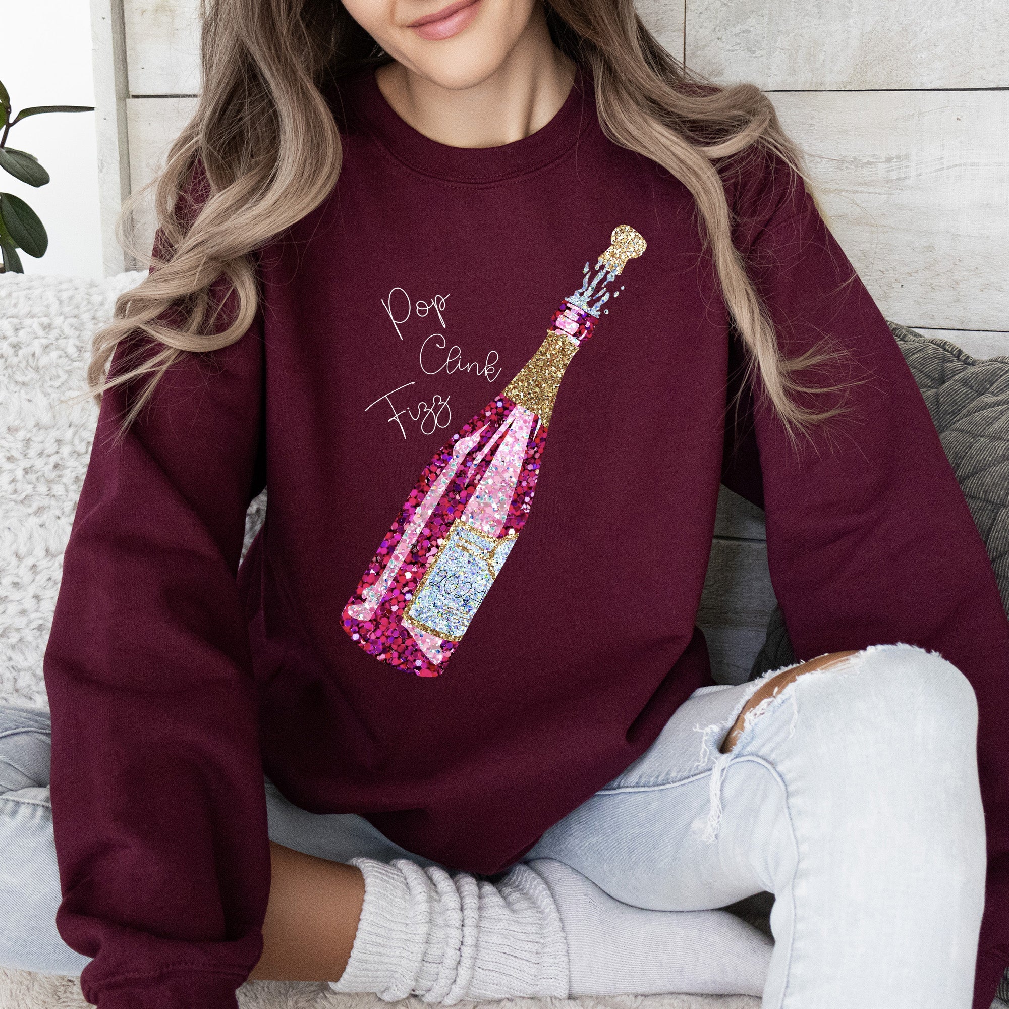 New Year's Champagne 2024 Party Celebration Edition Limited Exclusive Sweatshirt