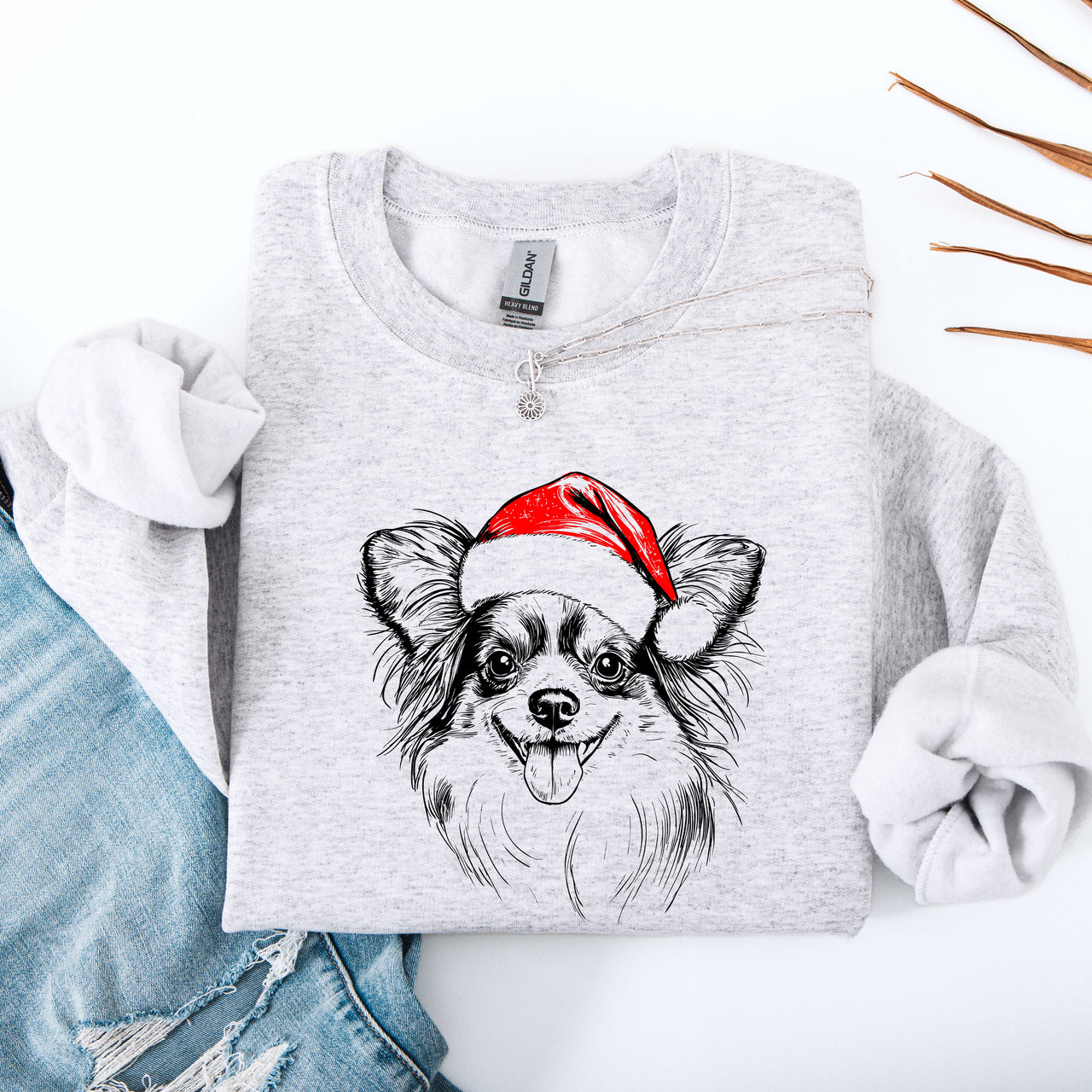 Papillon Dog Lover Apparel Collection For Pet Parents Papillon Breed Graphic Artwork Sweatshirt