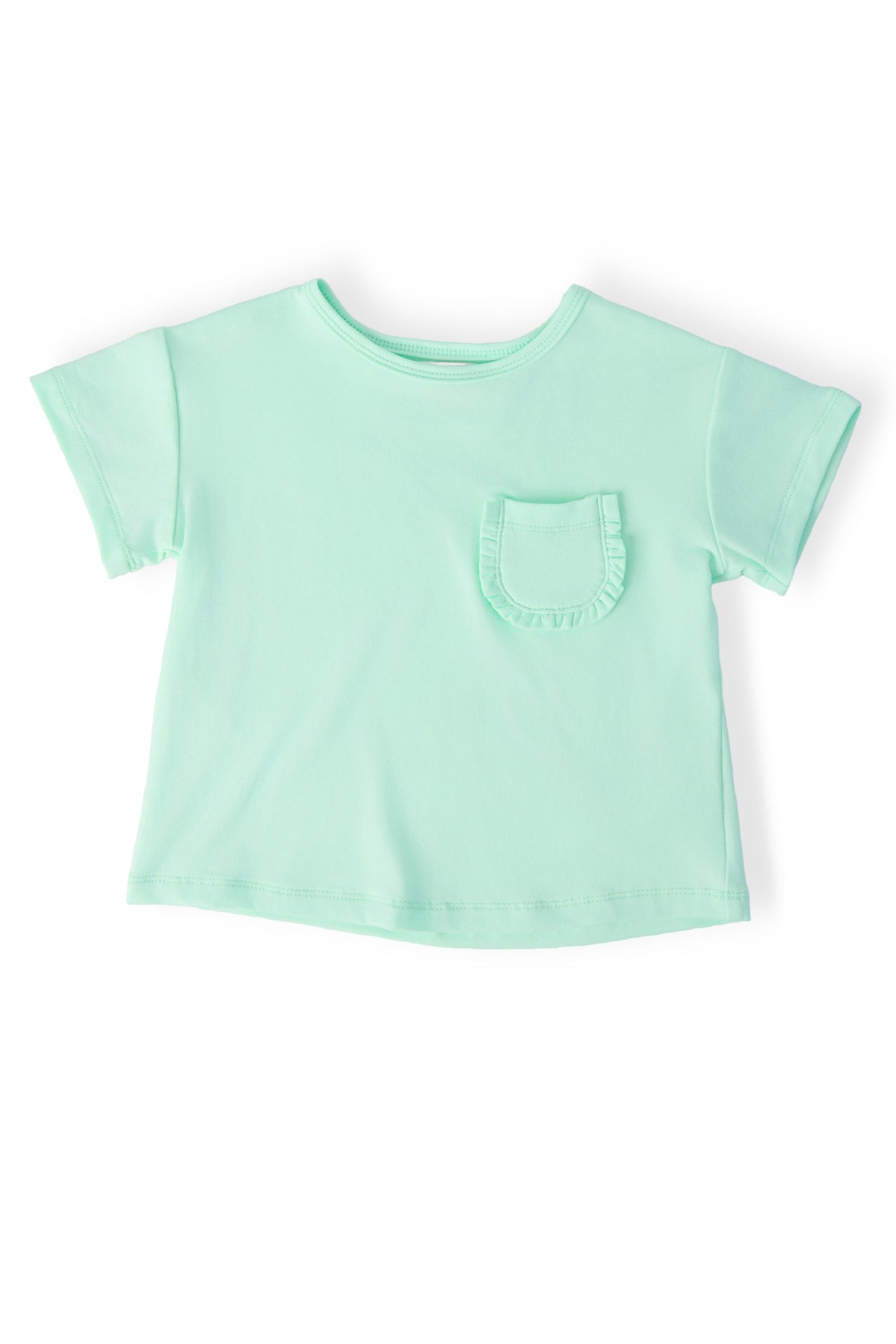 Pastel Green Ruffle Pocket Tee