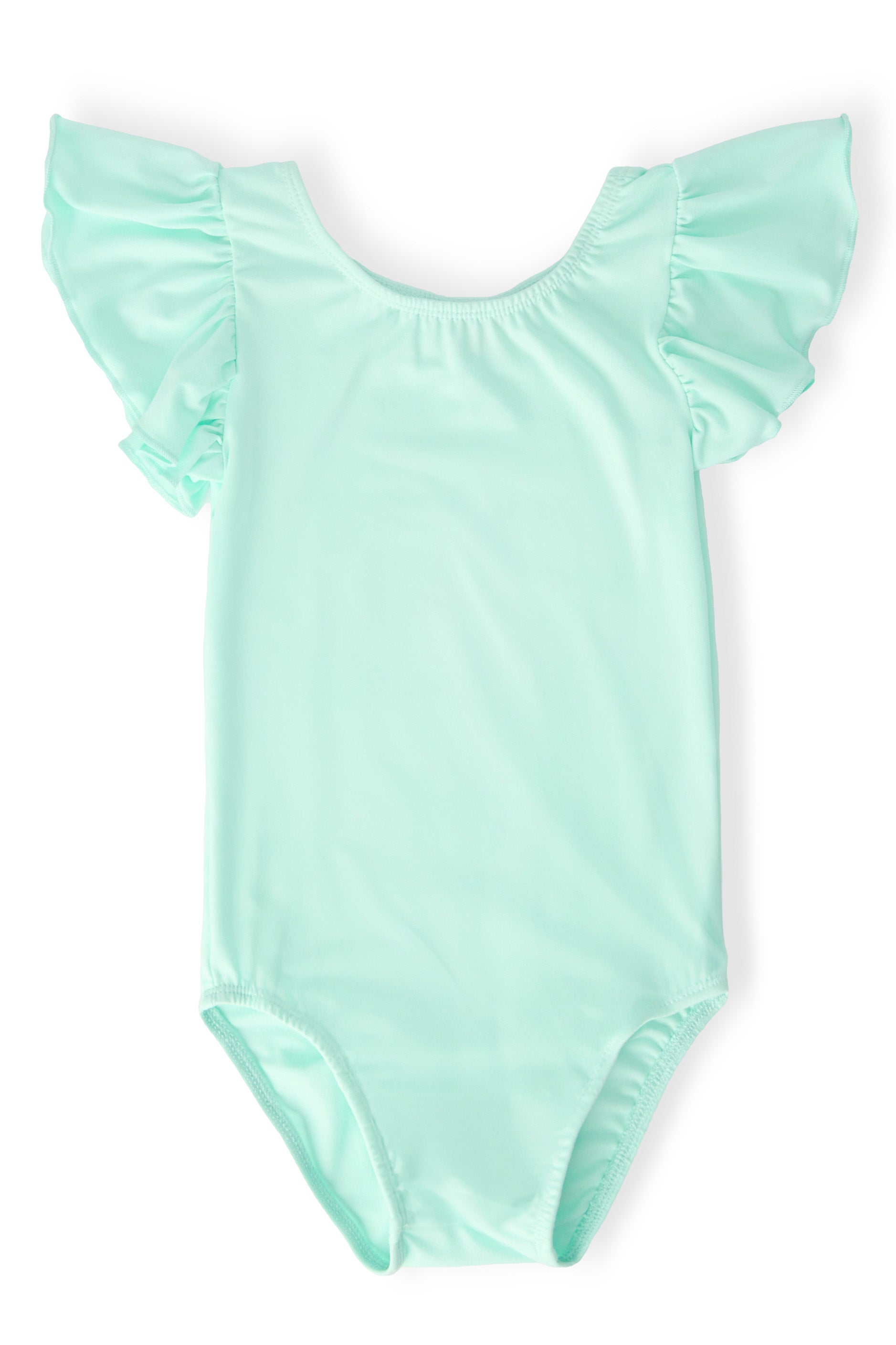 Pastel Green S/S Flutter Sleeve Leotard
