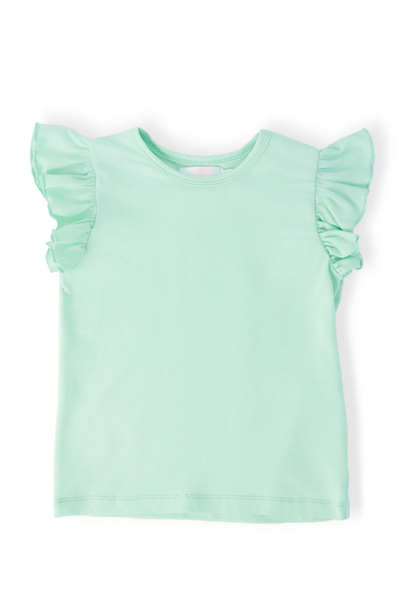 Pastel Green S/S Ruffle Tee