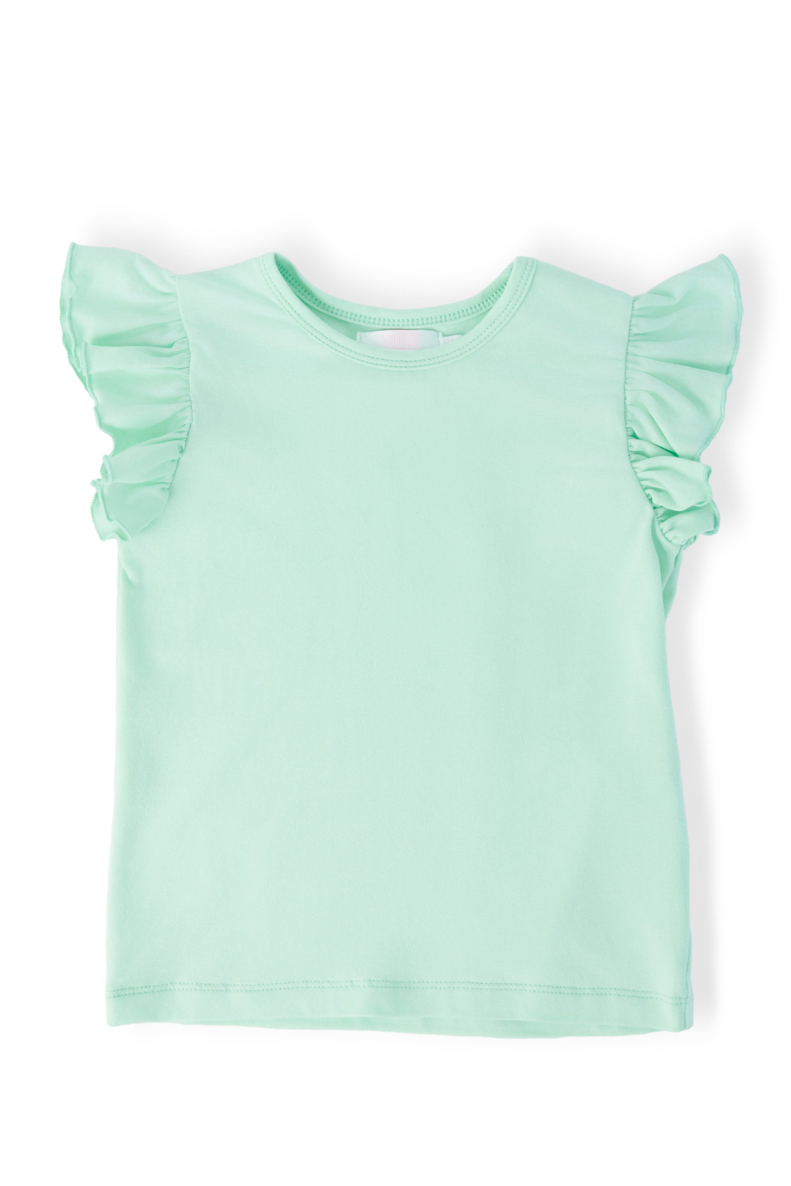 Pastel Green S/S Ruffle Tee