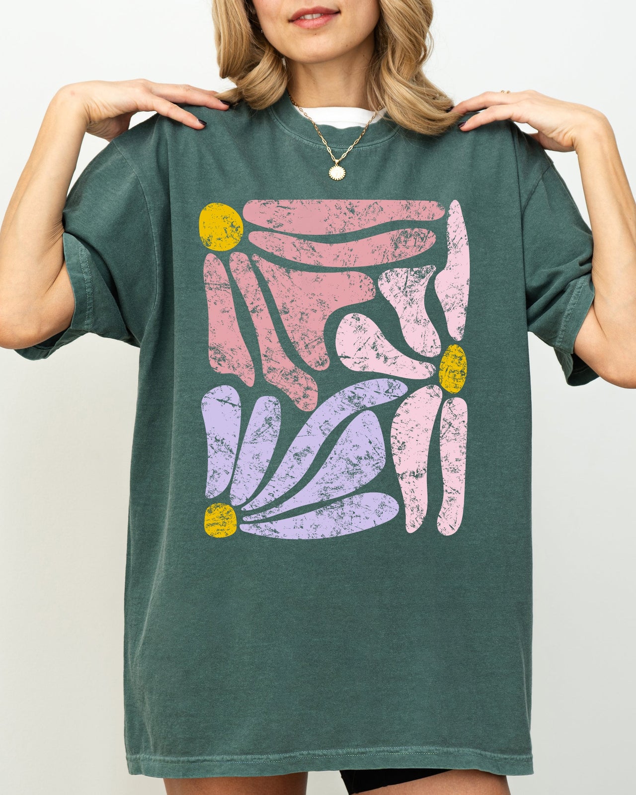 Pastel Gorgeous Abstract Flowers Boho Floral Design Summer Vibes Gardening Festival Nature Comfort Colors Tee