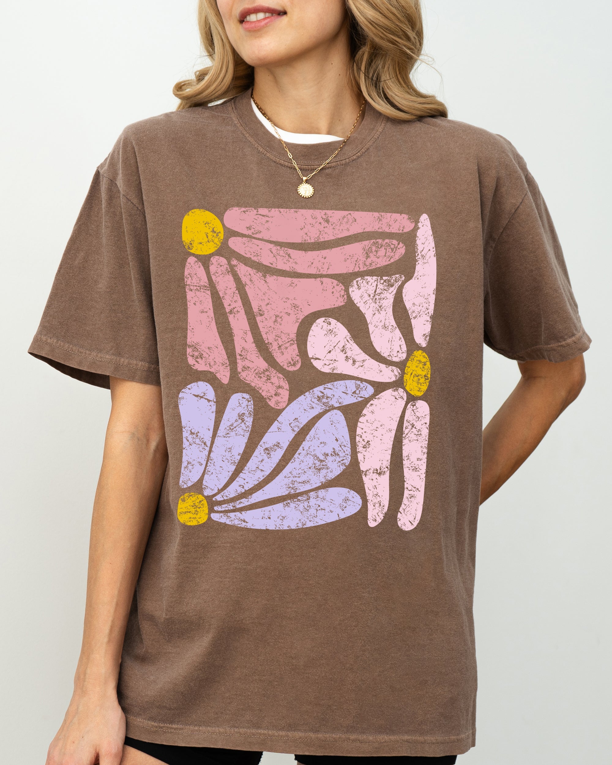 Pastel Gorgeous Abstract Flowers Boho Floral Design Summer Vibes Gardening Festival Nature Comfort Colors Tee