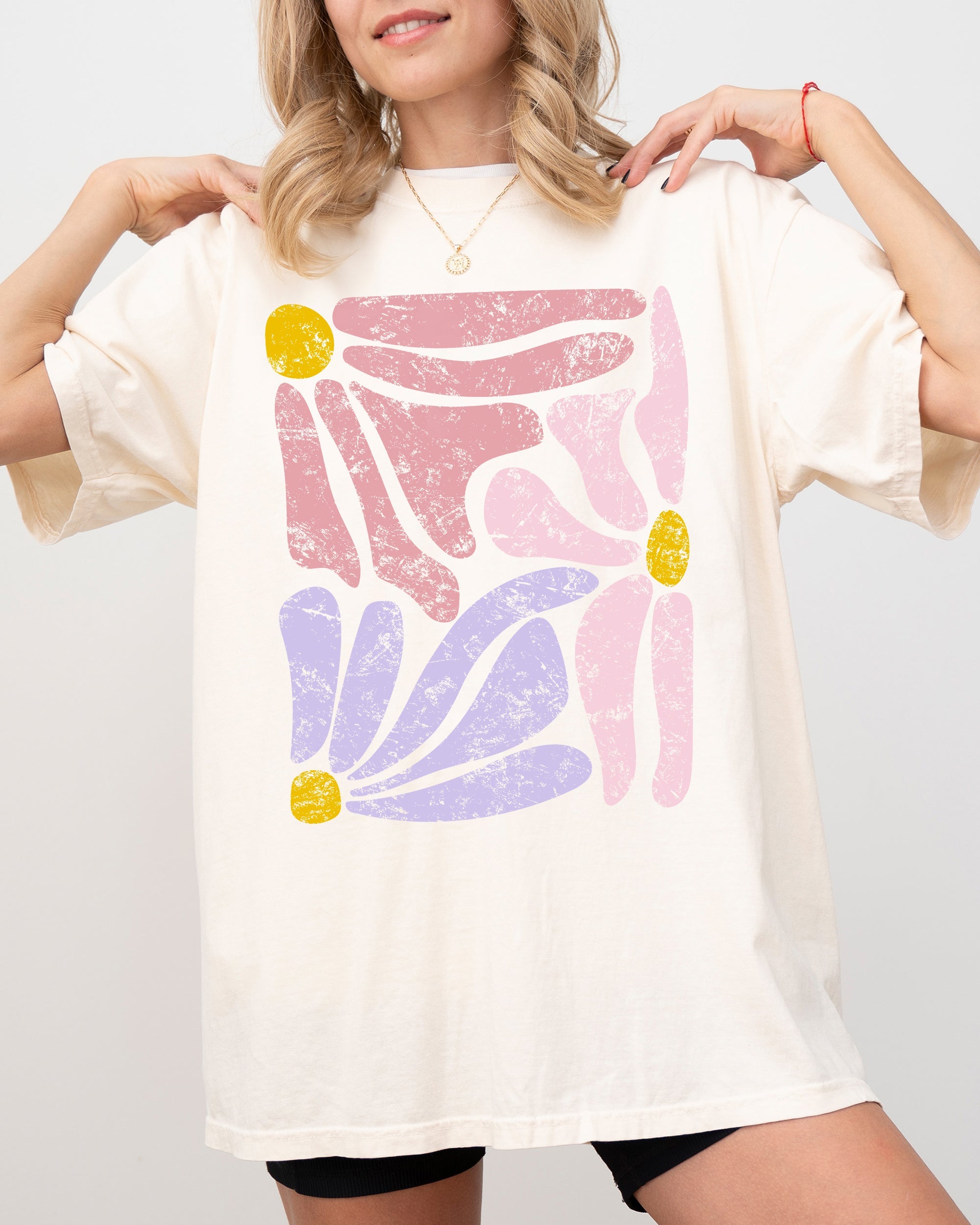 Pastel Gorgeous Abstract Flowers Boho Floral Design Summer Vibes Gardening Festival Nature Comfort Colors Tee