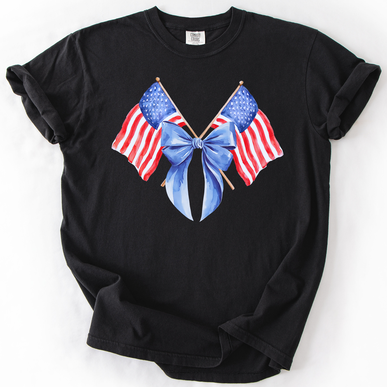 Patriotic Coquette Flags Americana USA Flag Motif For Proud Patriots And Flag Lovers Edition Comfort Colors Tee