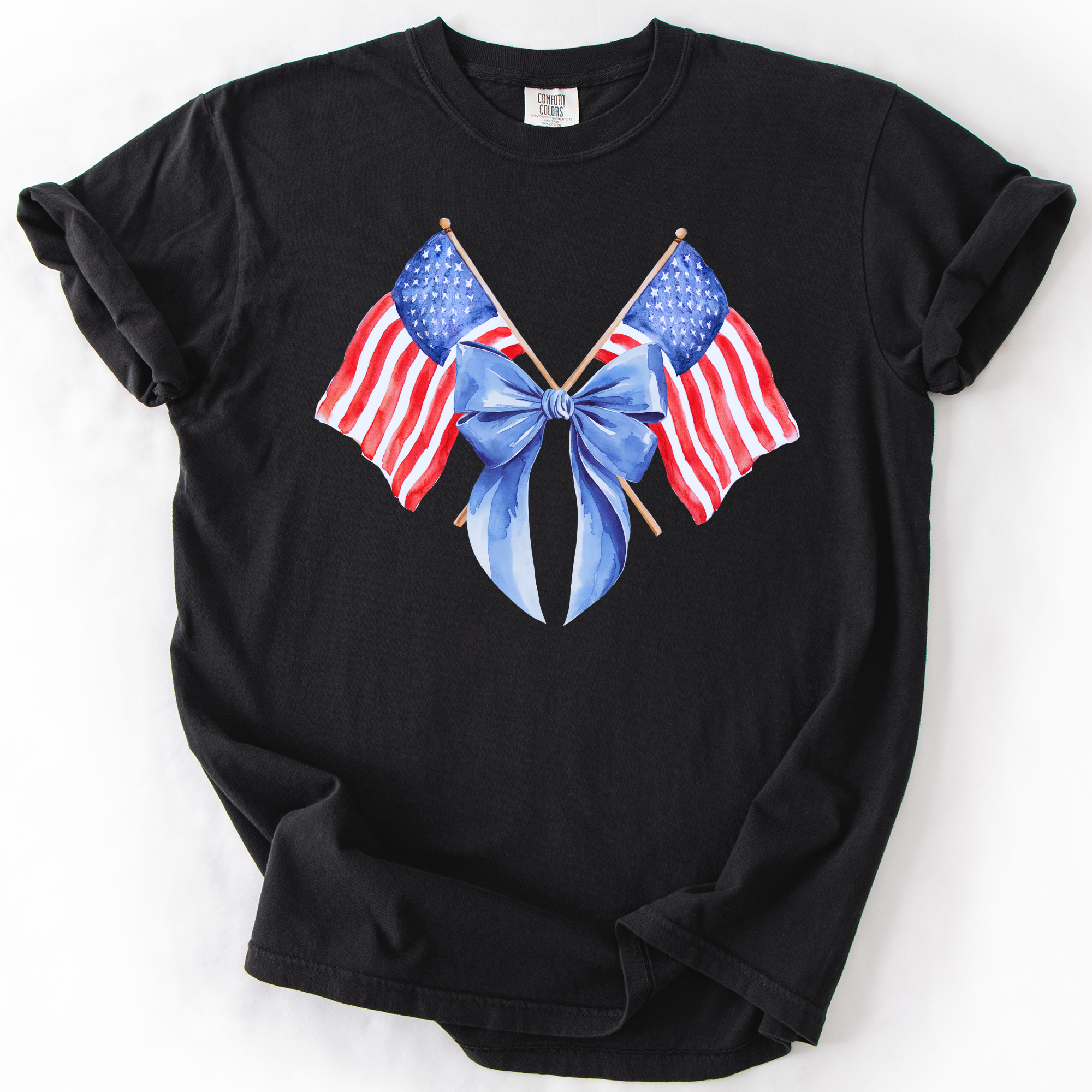 Patriotic Coquette Flags Americana USA Flag Motif For Proud Patriots And Flag Lovers Edition Comfort Colors Tee