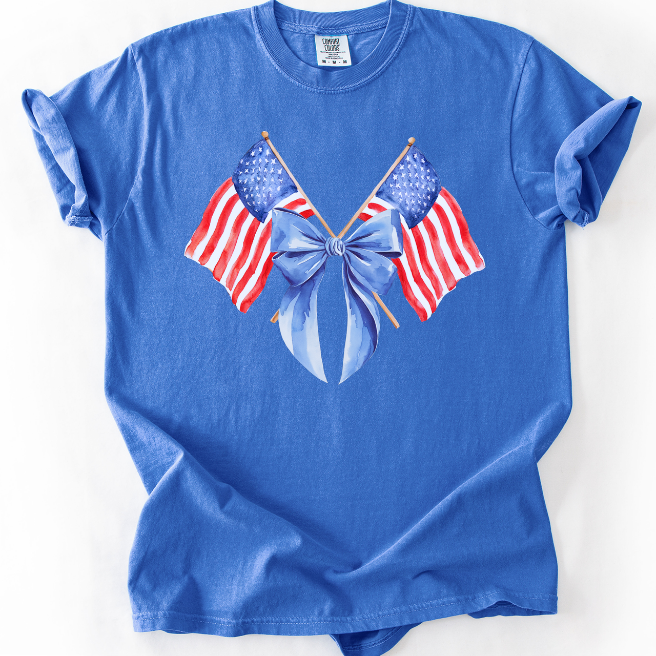Patriotic Coquette Flags Americana USA Flag Motif For Proud Patriots And Flag Lovers Edition Comfort Colors Tee