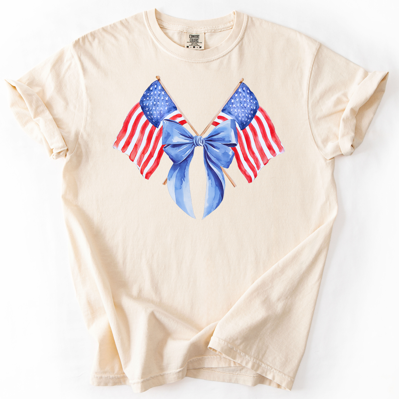 Patriotic Coquette Flags Americana USA Flag Motif For Proud Patriots And Flag Lovers Edition Comfort Colors Tee