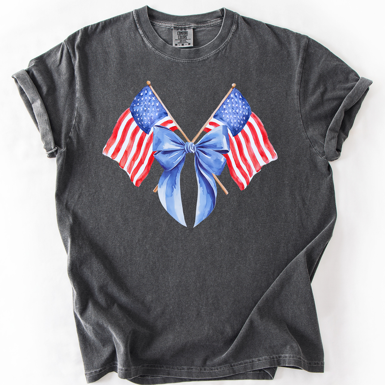 Patriotic Coquette Flags Americana USA Flag Motif For Proud Patriots And Flag Lovers Edition Comfort Colors Tee