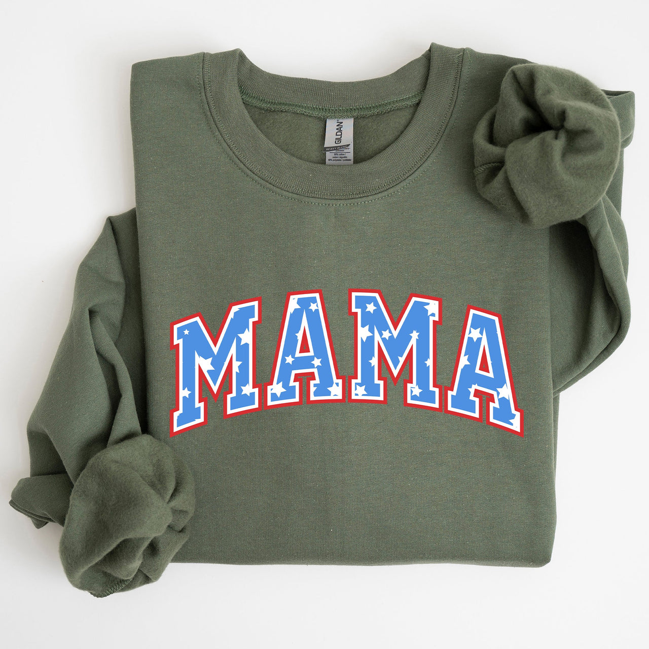 Patriotic Mama Stars and Stripes 4th of July Celebration Edition Sweatshirt
