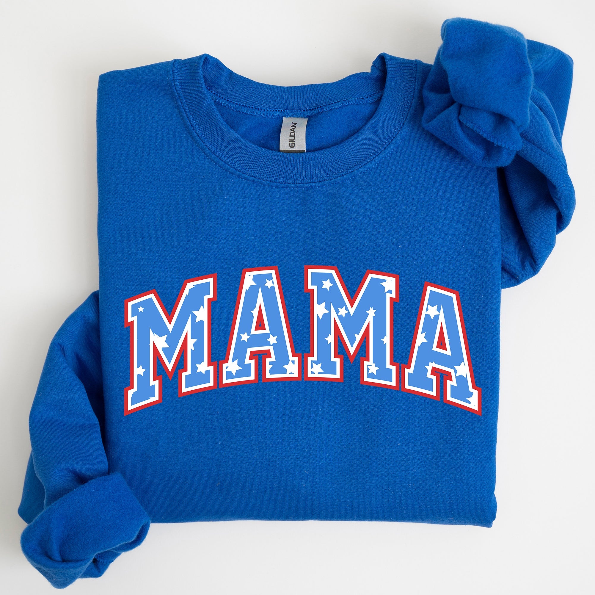 Patriotic Mama Stars and Stripes 4th of July Celebration Edition Sweatshirt