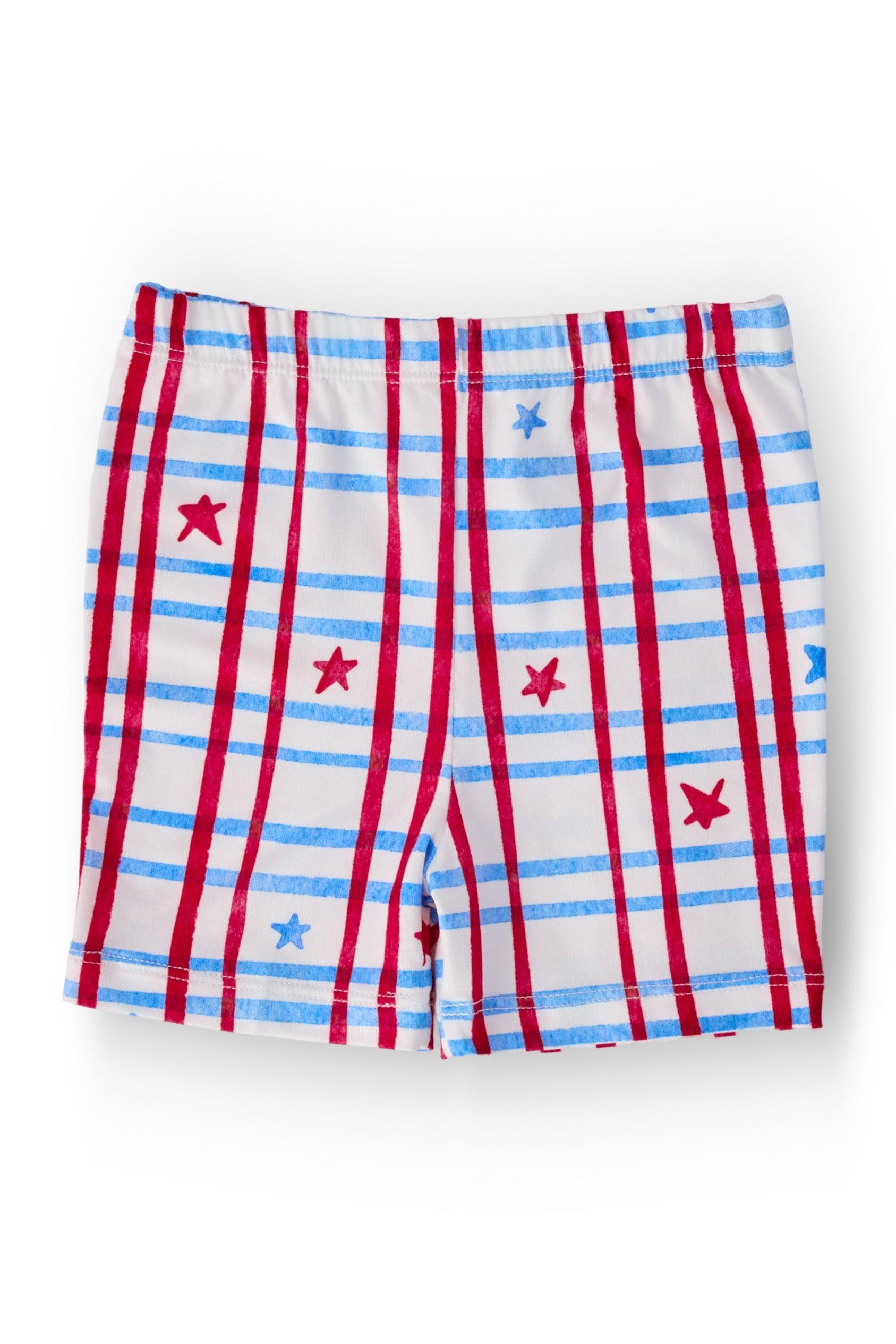 Patriotic Plaid Twirl Shorts