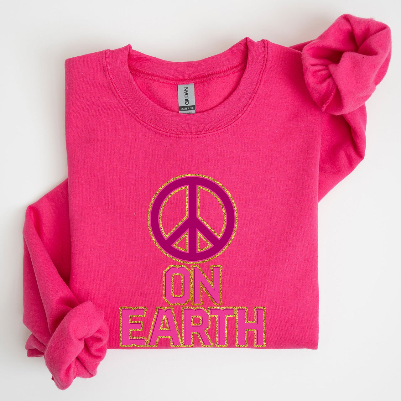 Peace On Earth Christmas Positivity Snow Santa Xmas Joyful Holiday Cheer For All Sweatshirt