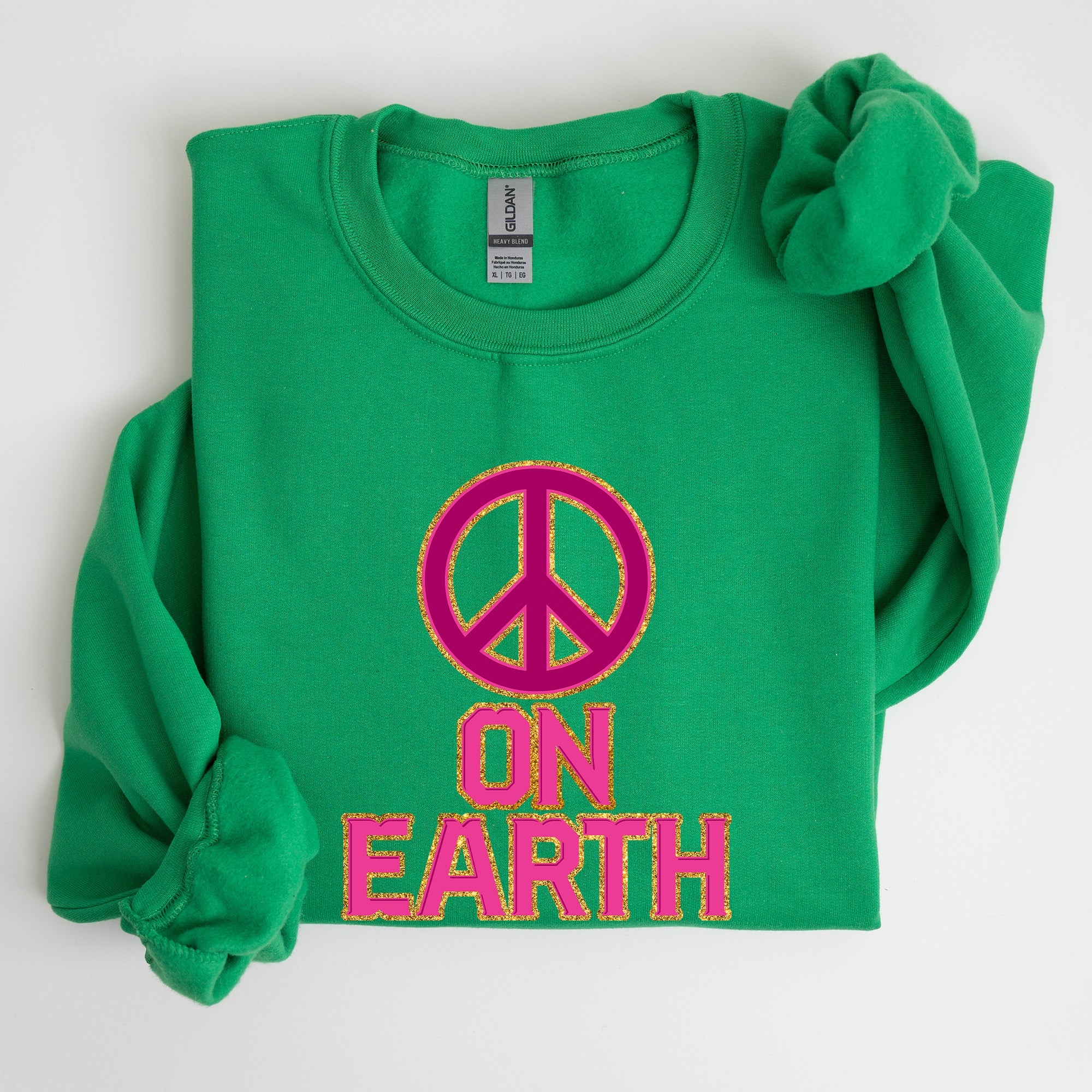Peace On Earth Christmas Positivity Snow Santa Xmas Joyful Holiday Cheer For All Sweatshirt