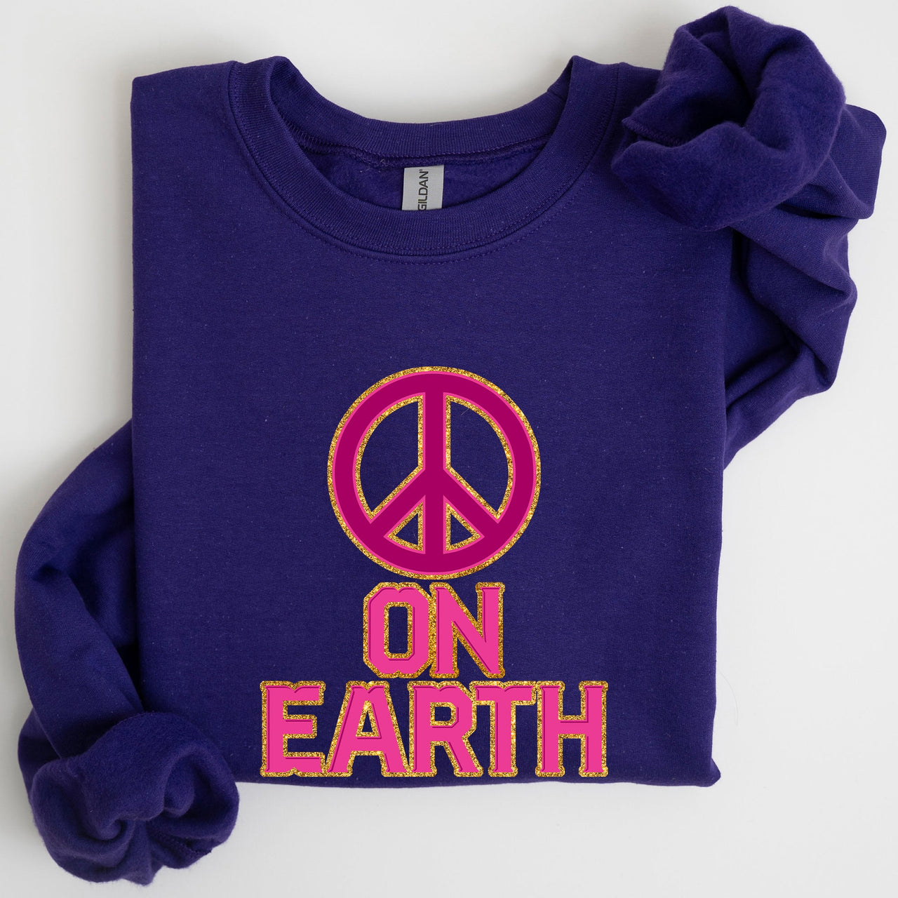 Peace On Earth Christmas Positivity Snow Santa Xmas Joyful Holiday Cheer For All Sweatshirt
