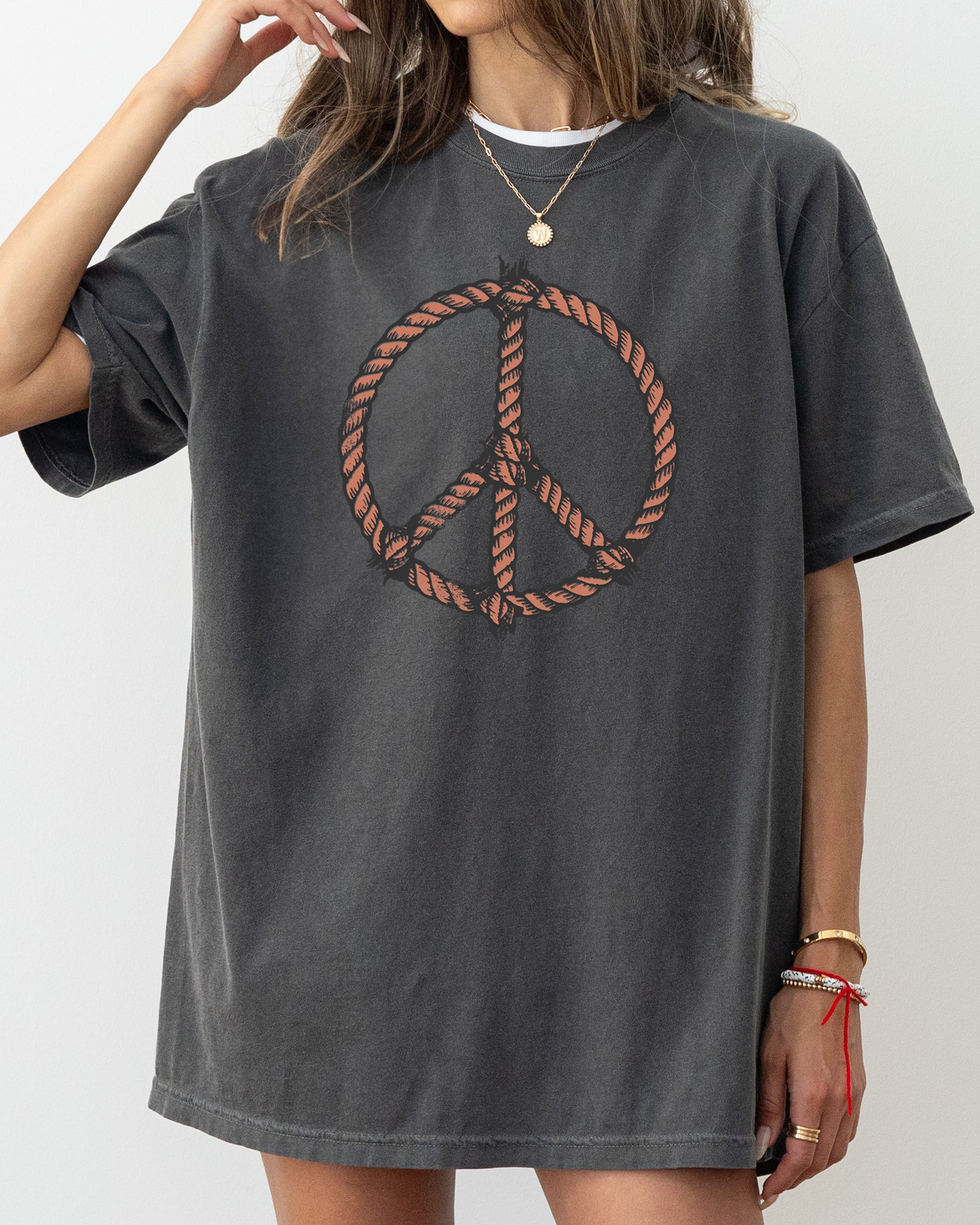 Peace Country Western Cowboy Lasso Cowgirl Positivity Graphic Comfort Colors Tee