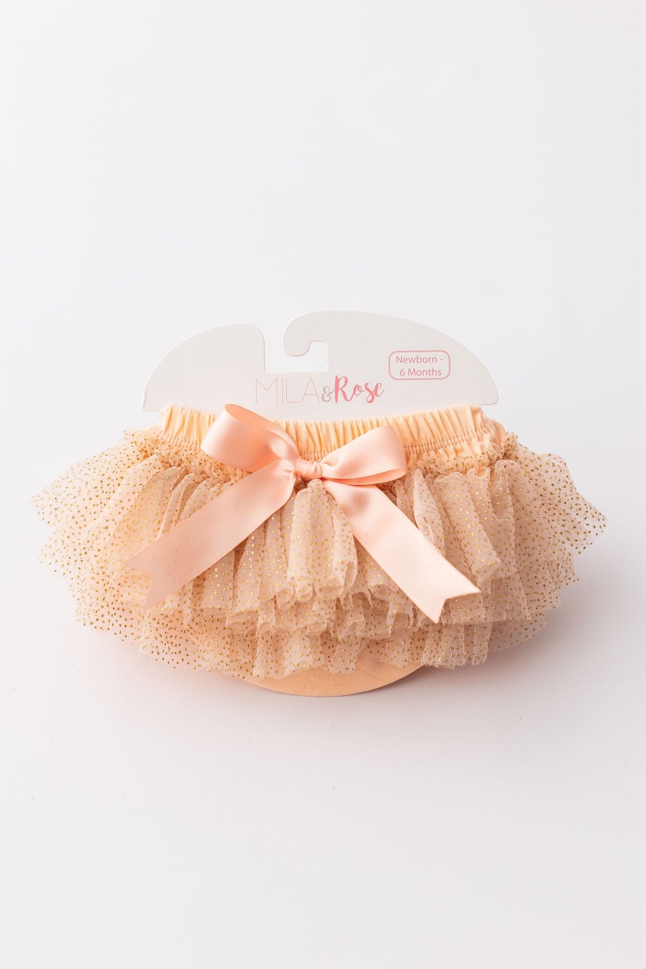 Peach & Gold Glitter Tutu Bloomer