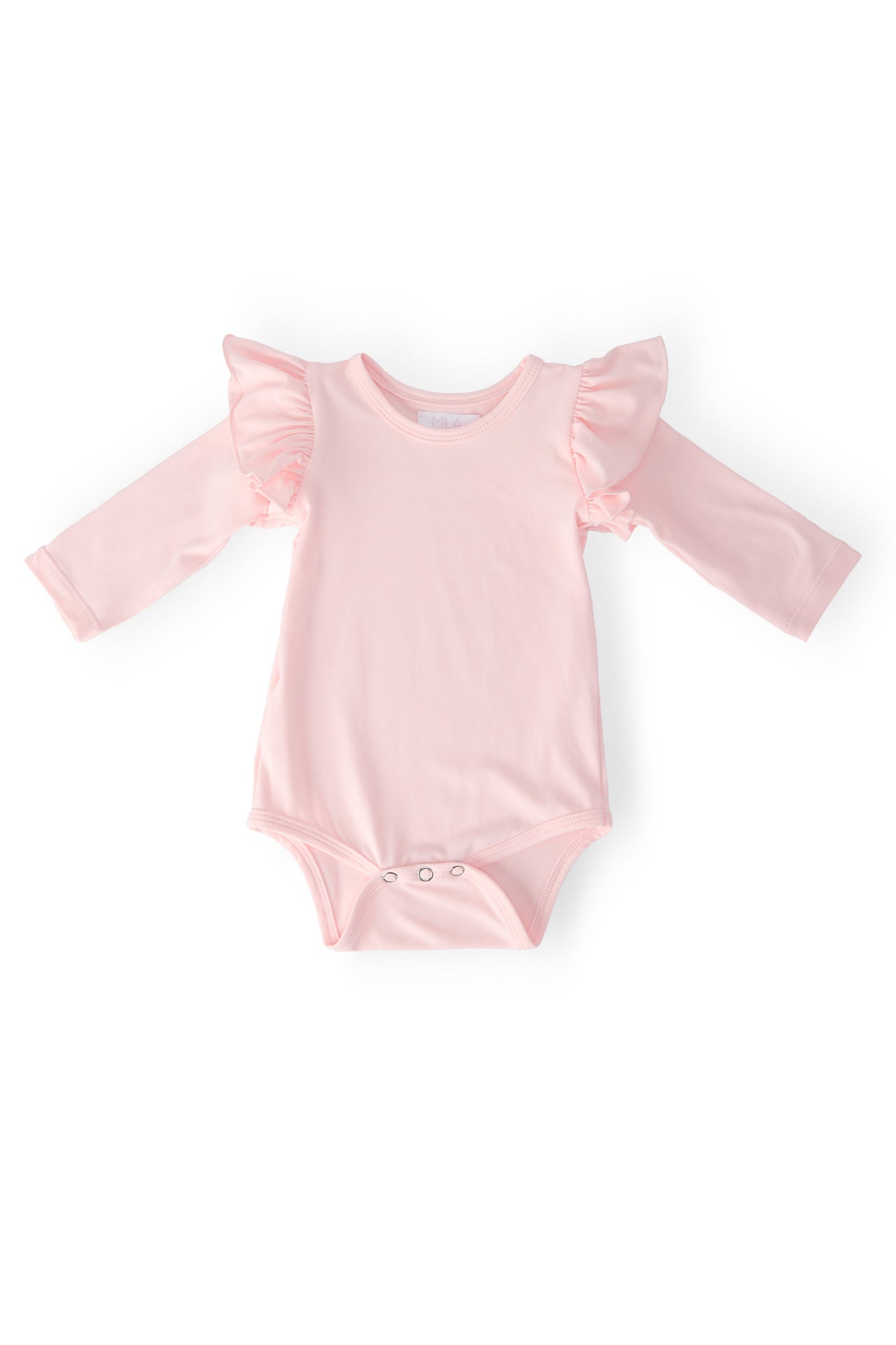 Petal Pink L/S Flutter Bodysuit